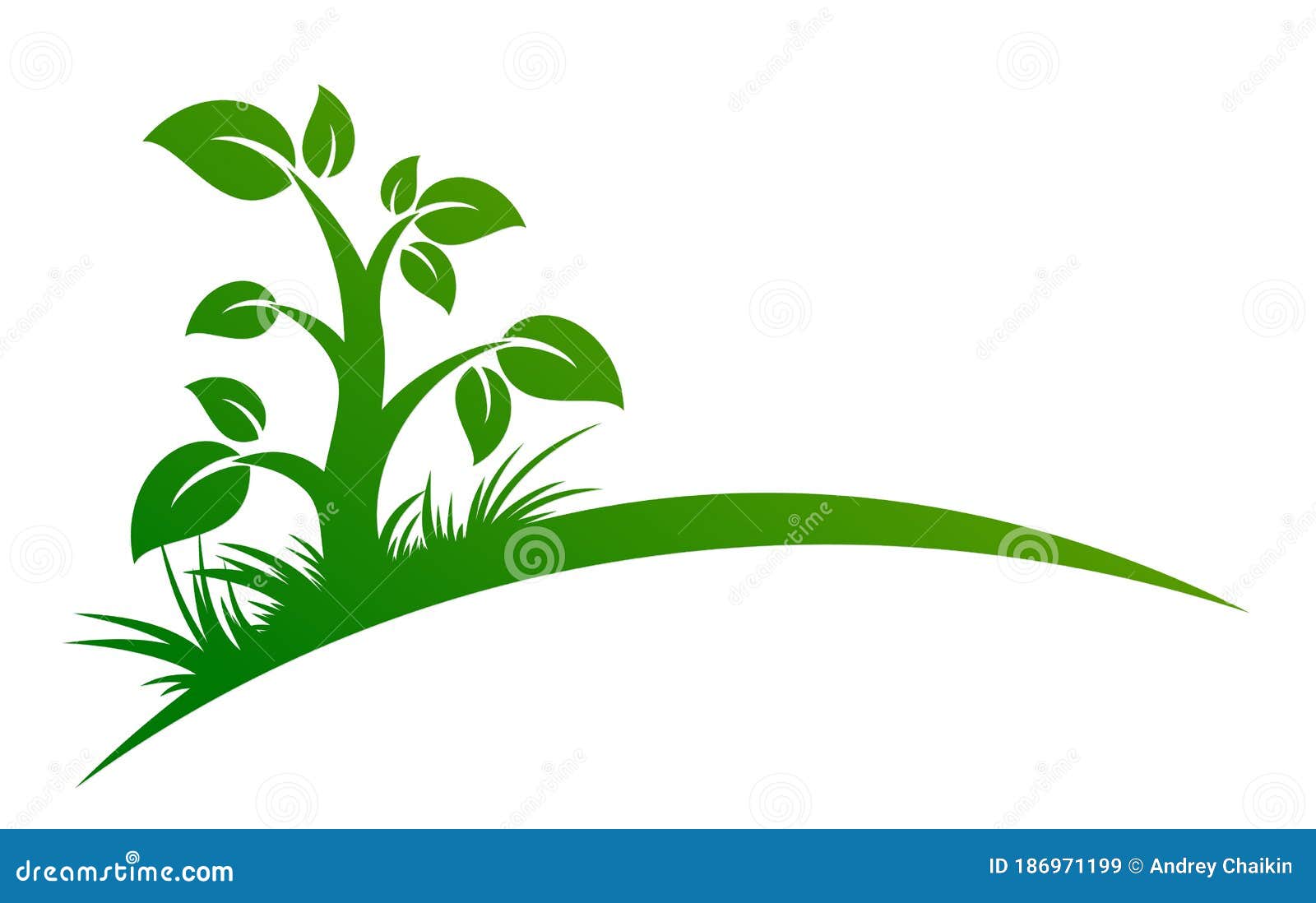 Symbol of green forest. stock vector. Illustration of tree 186971199
