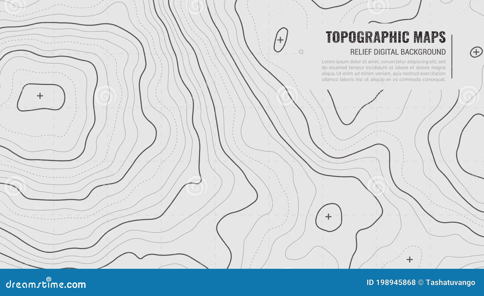 stylized height of topographic contour in lines.