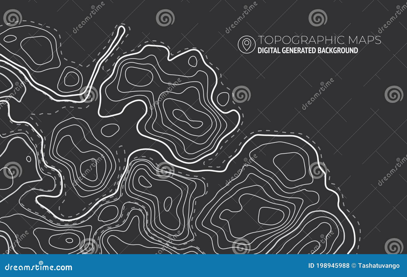 stylized height of topographic contour in lines.