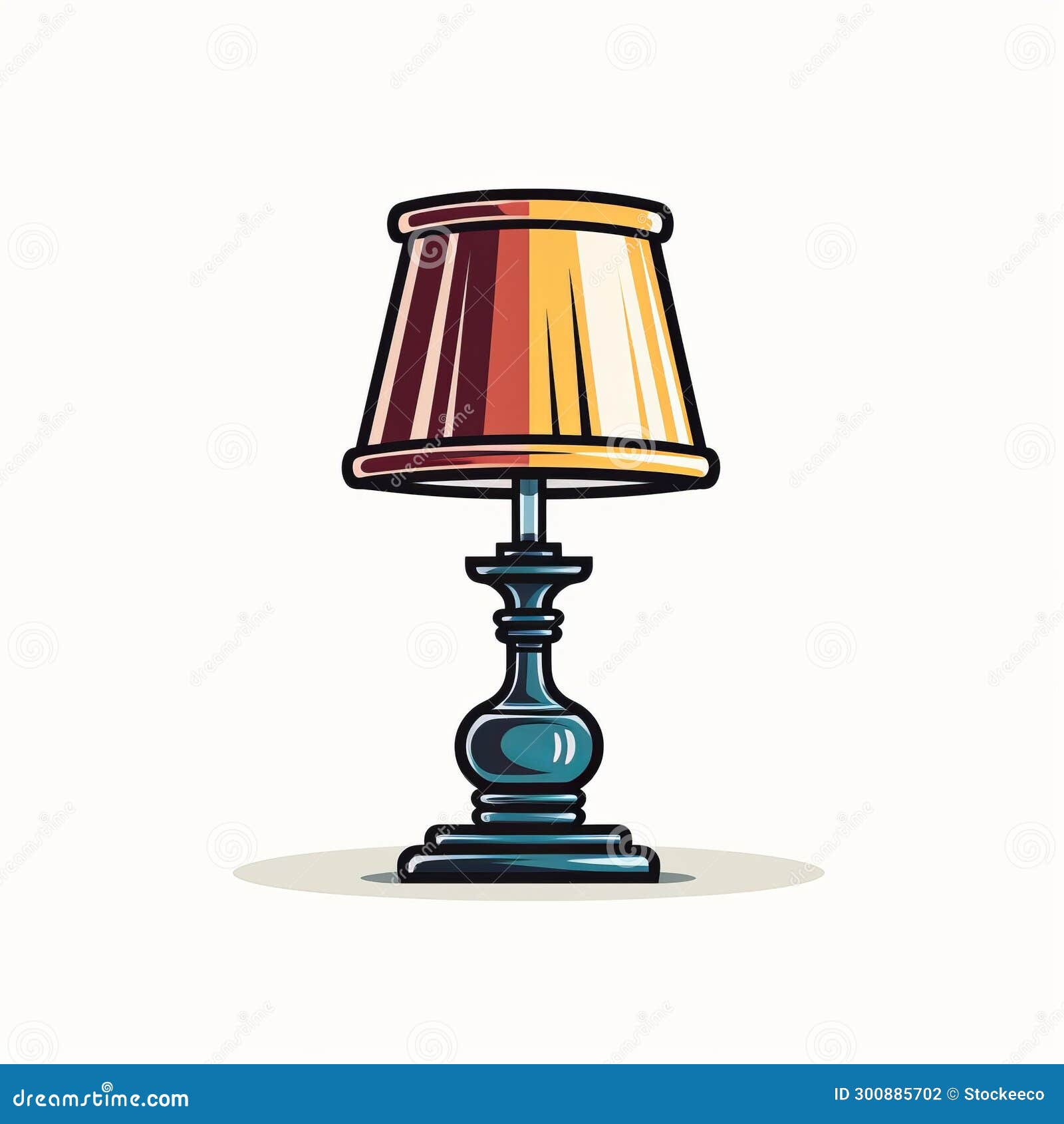 stylized lamp  : colorful and luminous tableau