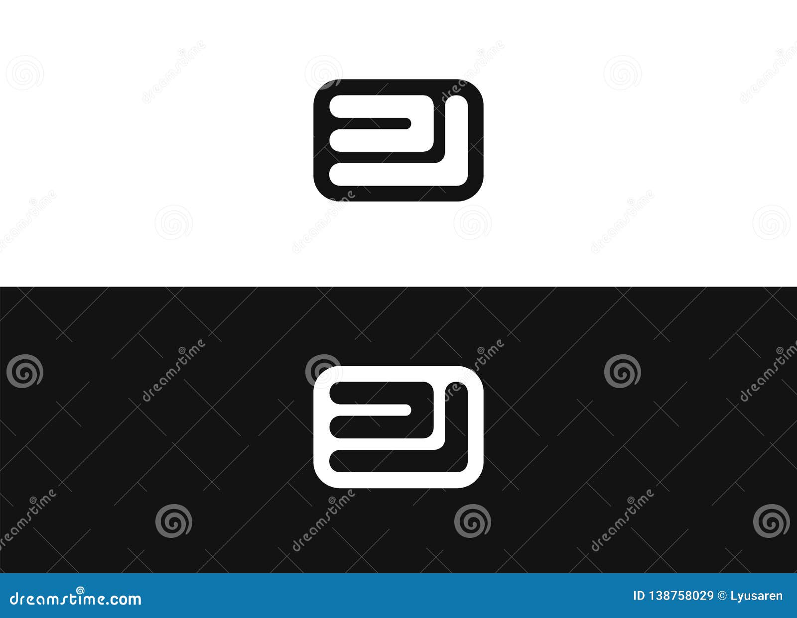 Stylized Number Three Logo, Vector Sign Number 3 Stock Vector