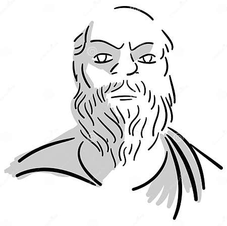 Stylized Portrait of Socrates Stock Vector - Illustration of ...