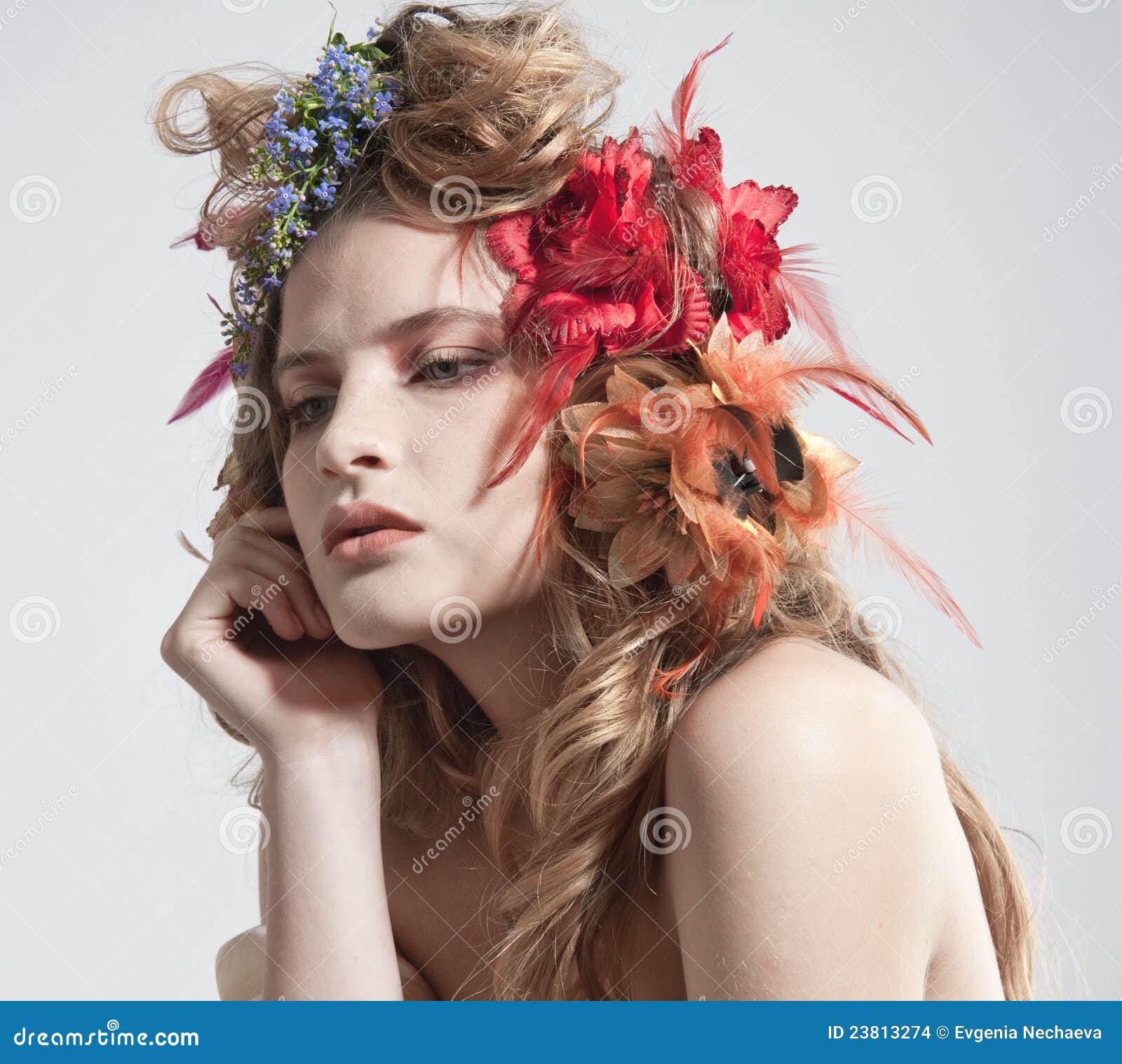 Stylized summer portrait stock photo. Image of face, glamour - 23813274