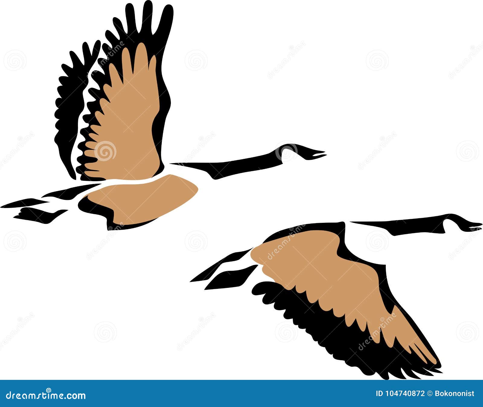 Canada goose flying stock vector. Illustration of bird - 104740872