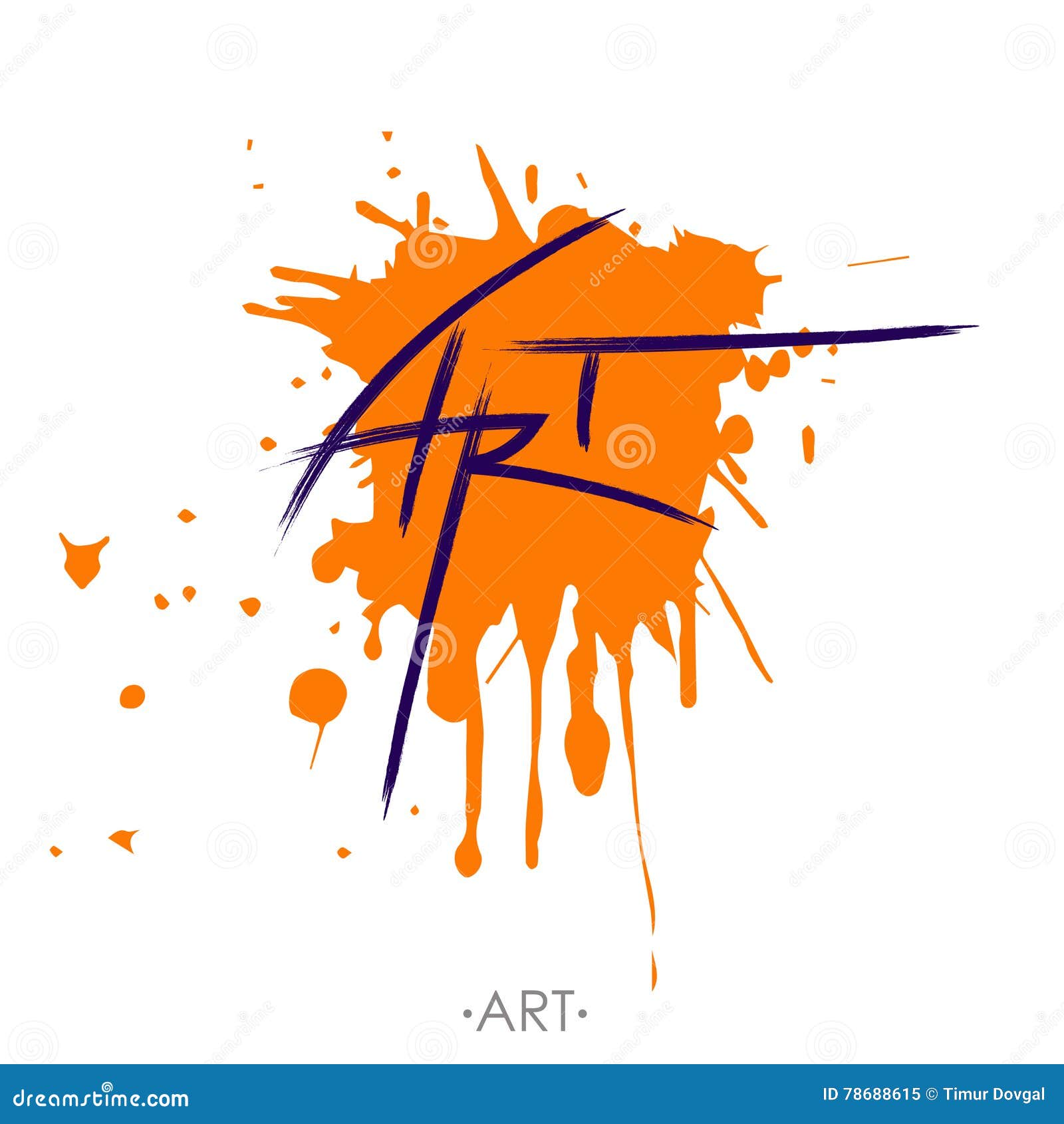 Stylized Written Word Art Lettering, Template Stock Vector