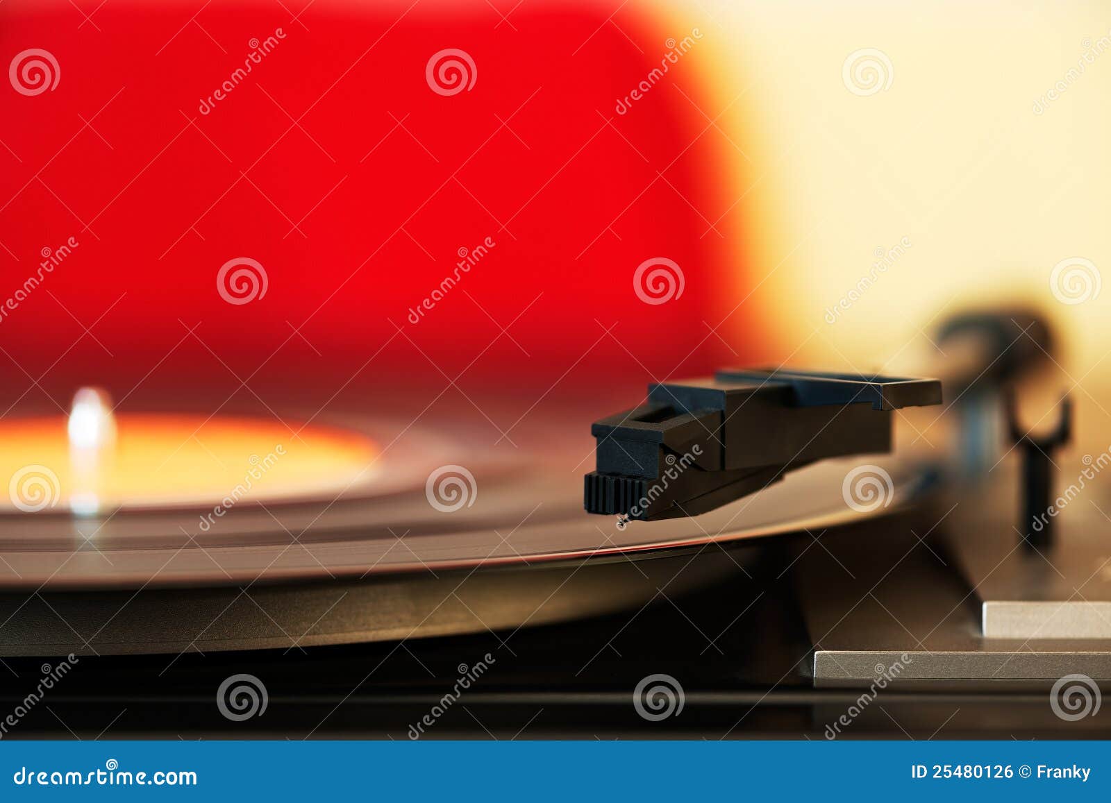 stylus on a vinyl lp record