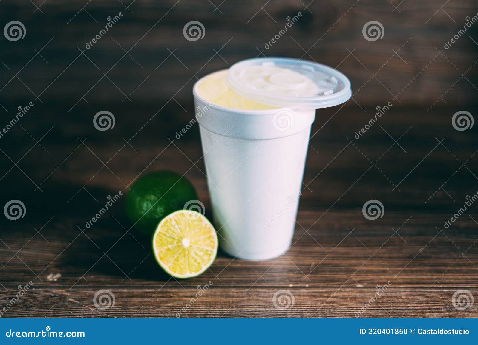 A Styrofoam Cup and a Citrus Fruit Stock Photo Image of cool, sweet