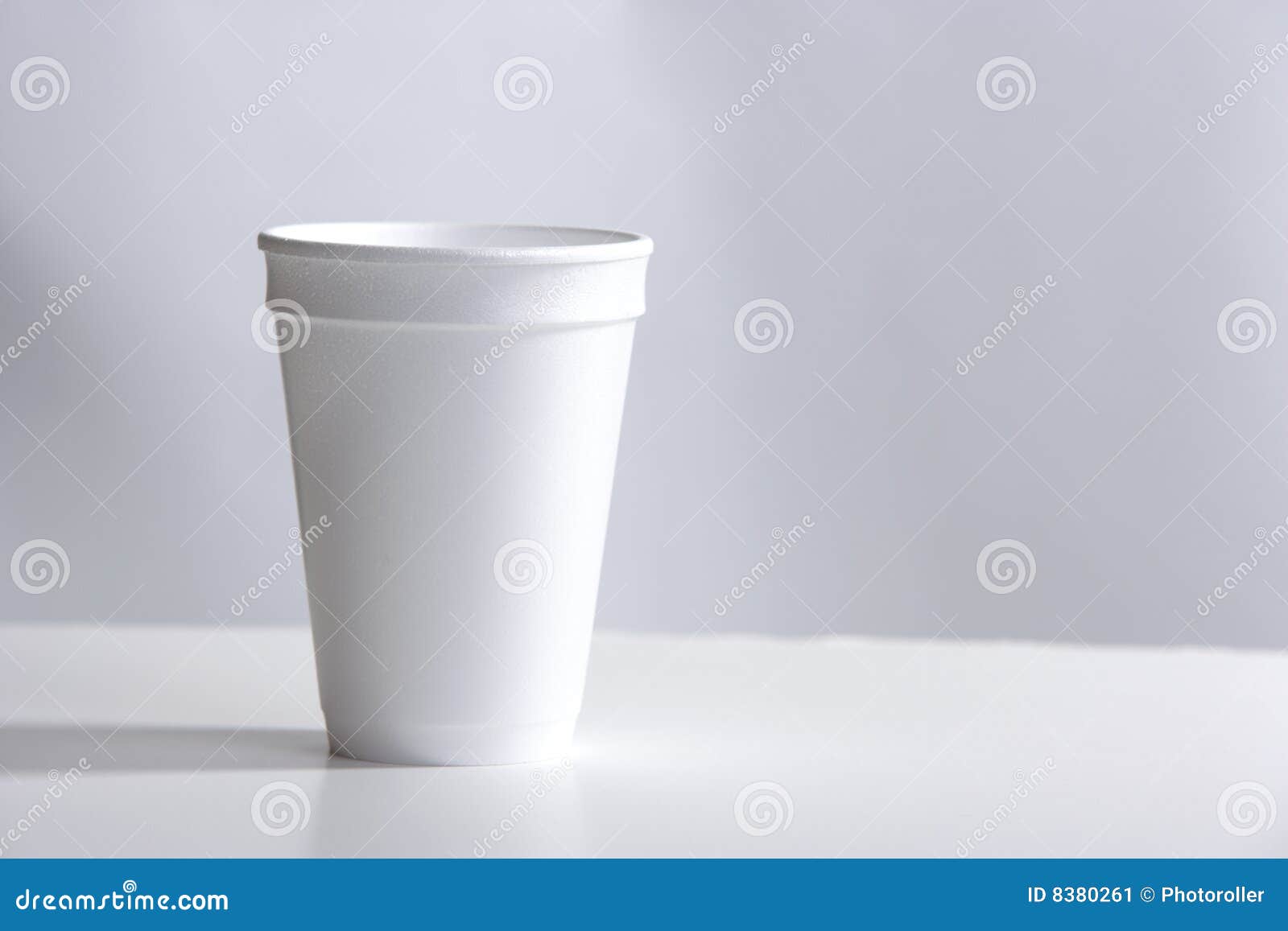 styrofoam cup on desk