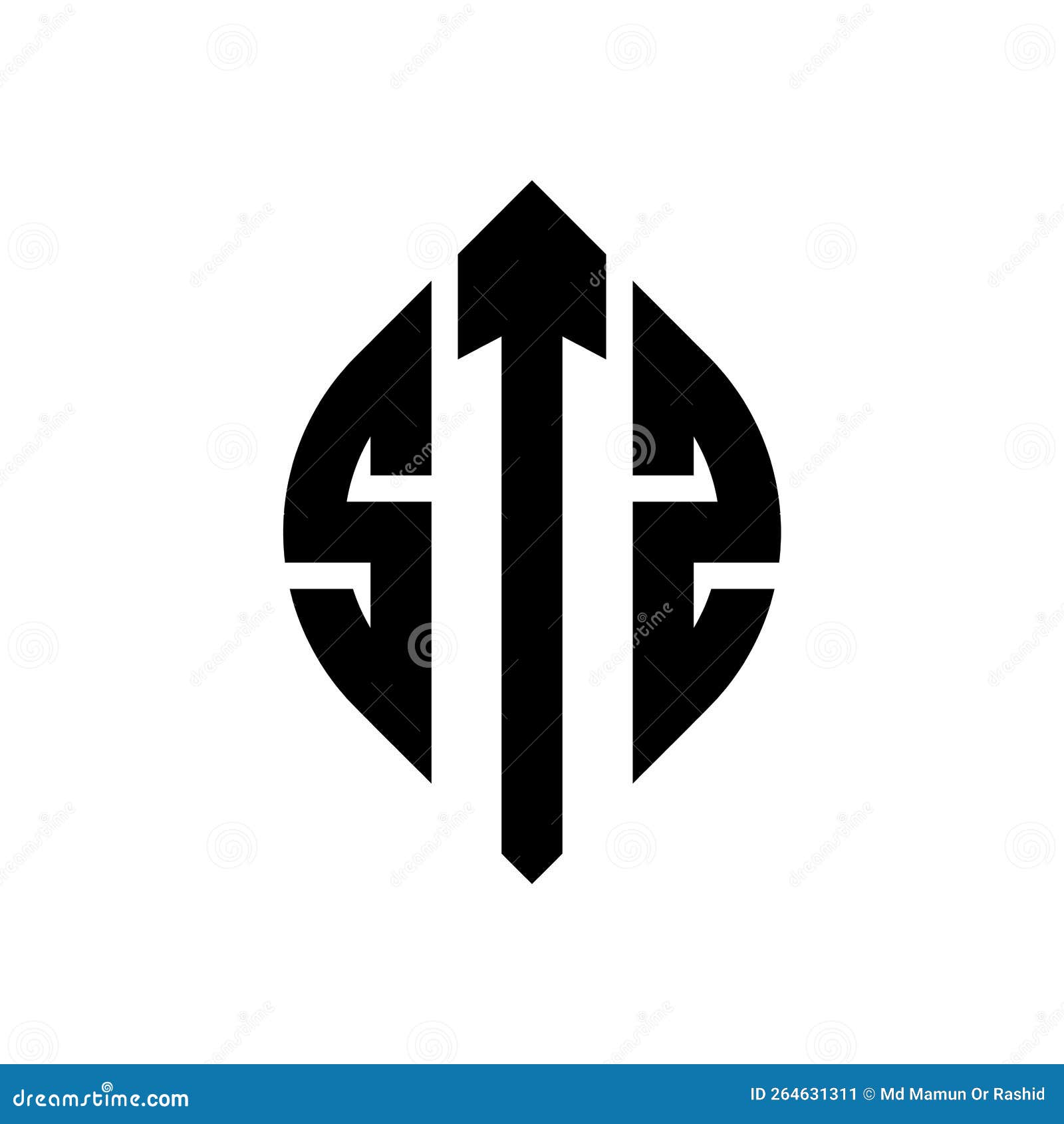 stz circle letter logo  with circle and ellipse . stz ellipse letters with typographic style. the three initials form a