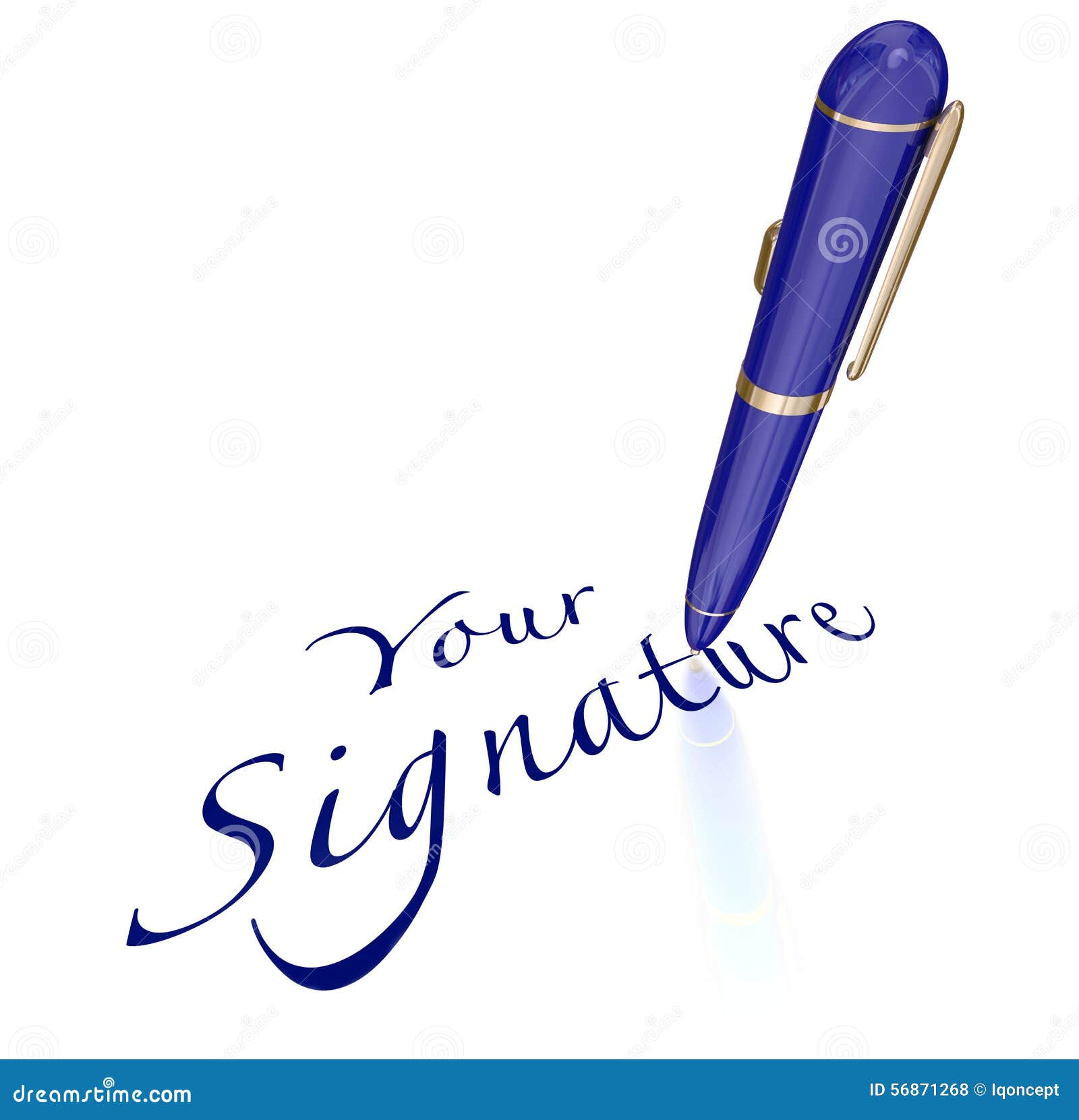 Su Firma Pen Signing Name Autograph Stock de ilustración Ilustración