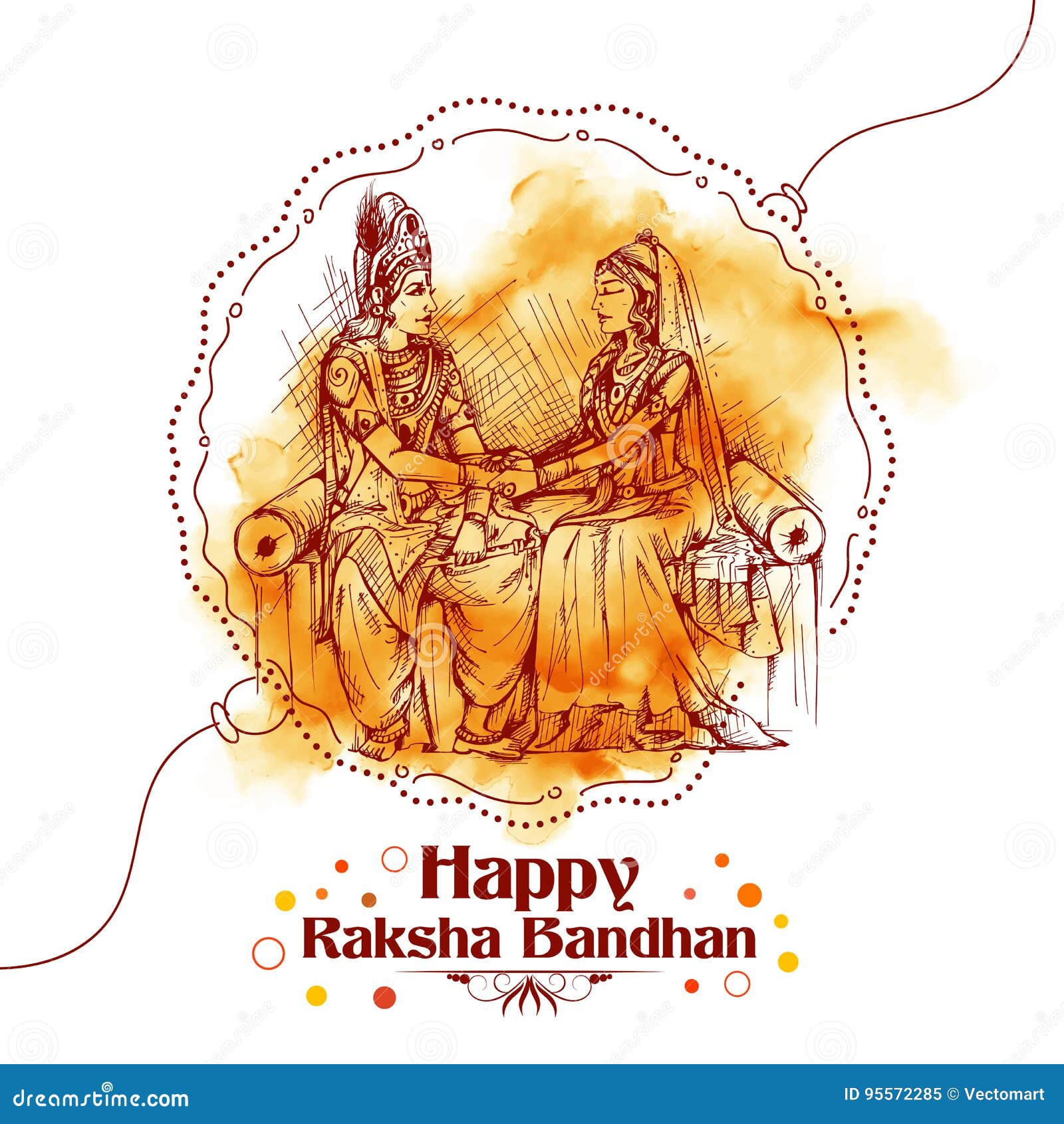 Happy raksha bandhan celebration poster. beautiful frame with posters for  the wall • posters wristband, surprise, vignetting | myloview.com