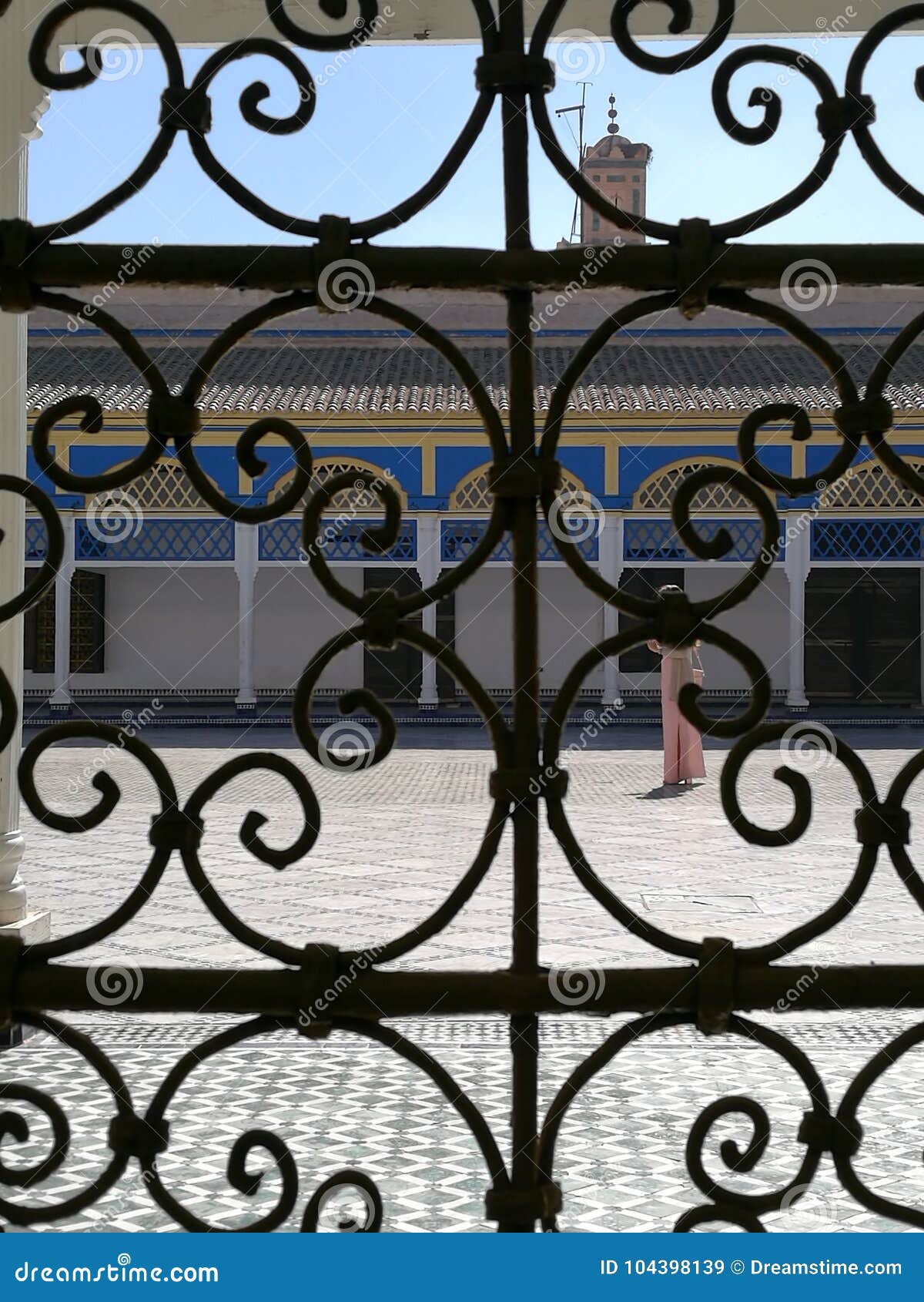 sublime courtyard at bahia palace, marakech