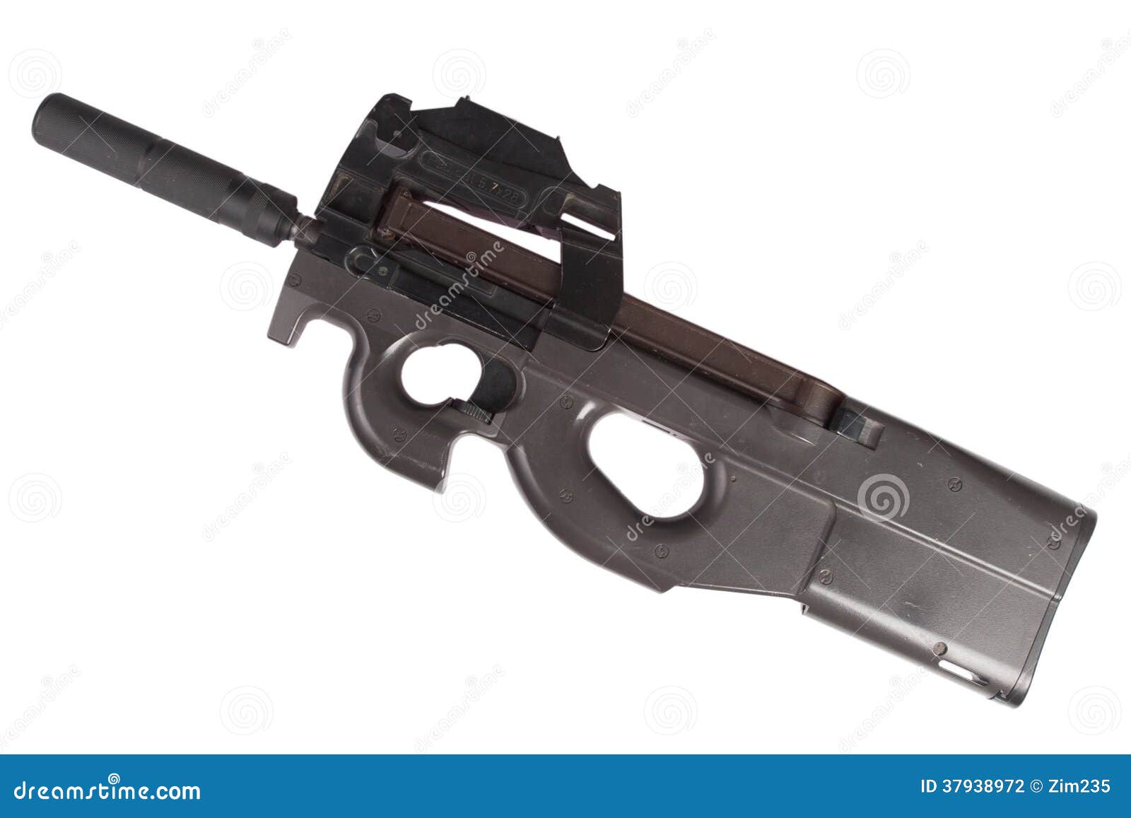 Submachine Gun P90 Personal Defense Weapon Stock Photo Image of
