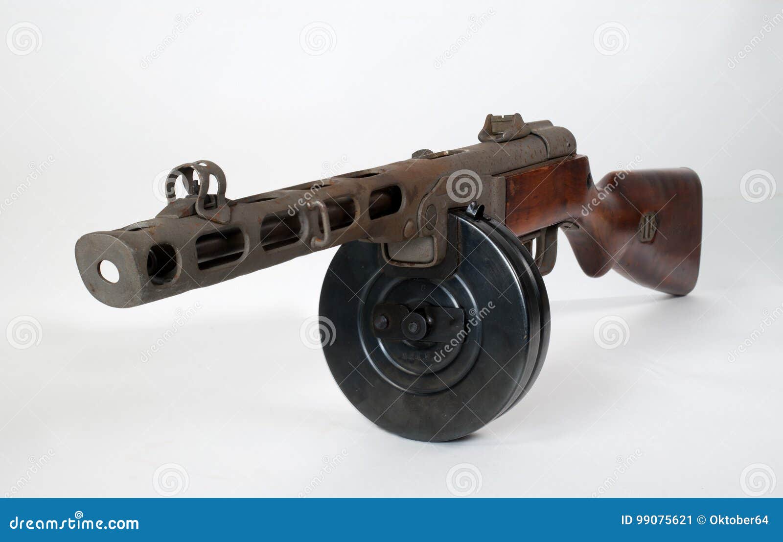 Submachine Gun Ppsh-41 On A Light Background. Royalty-Free Stock Photo ...