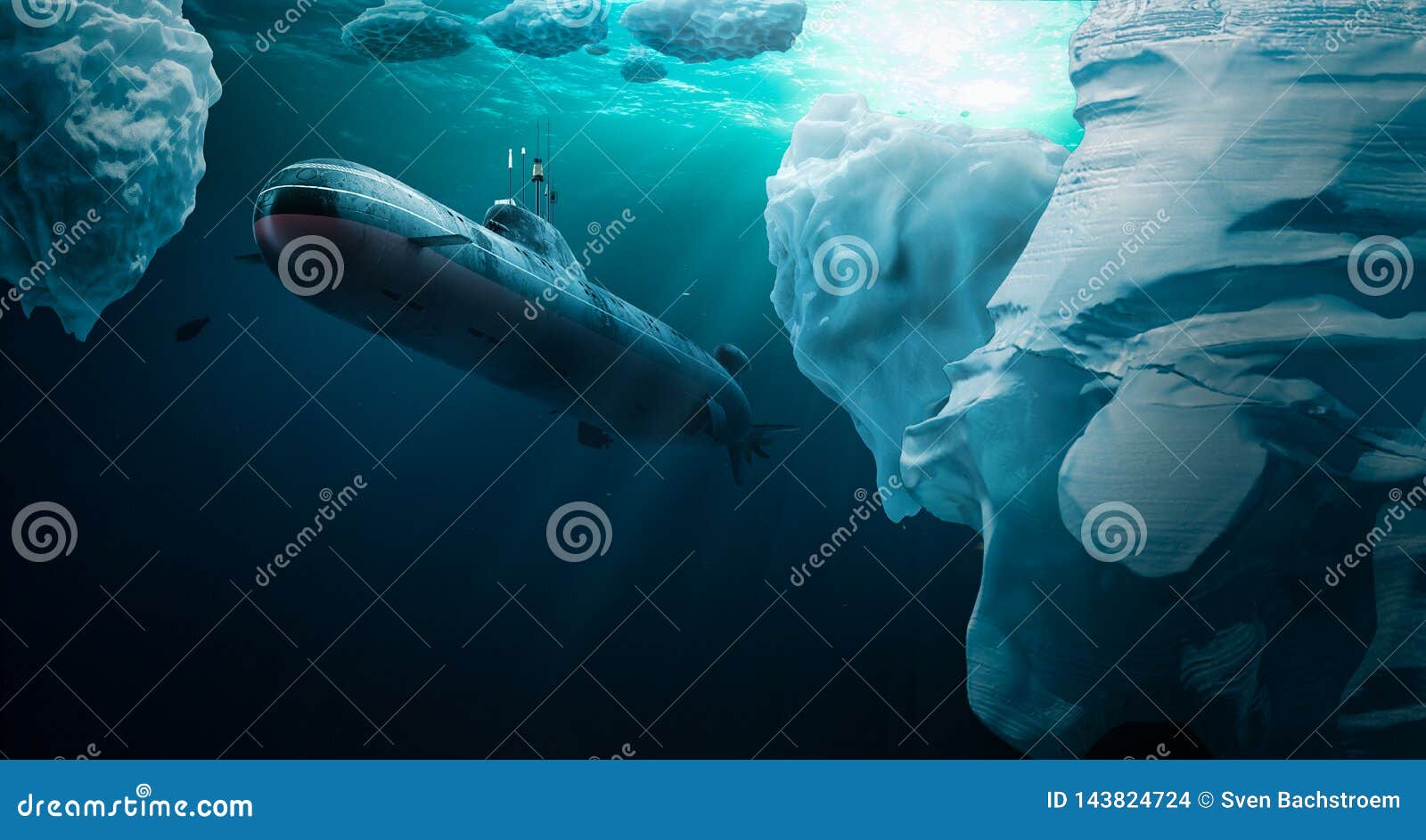 Submarine Dives Under the Ice Stock Photo Image of antarctica, crisis