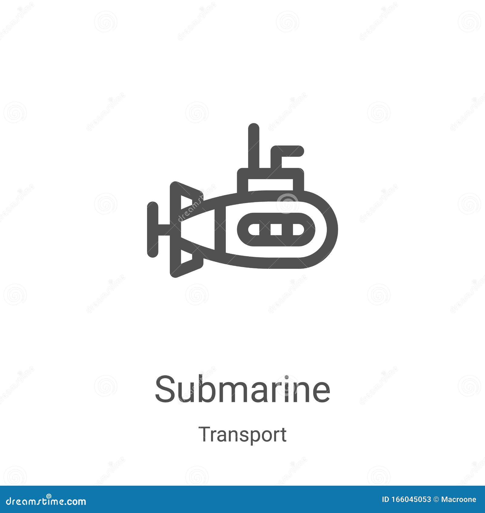 submarine icon  from transport collection. thin line submarine outline icon  . linear  for use on