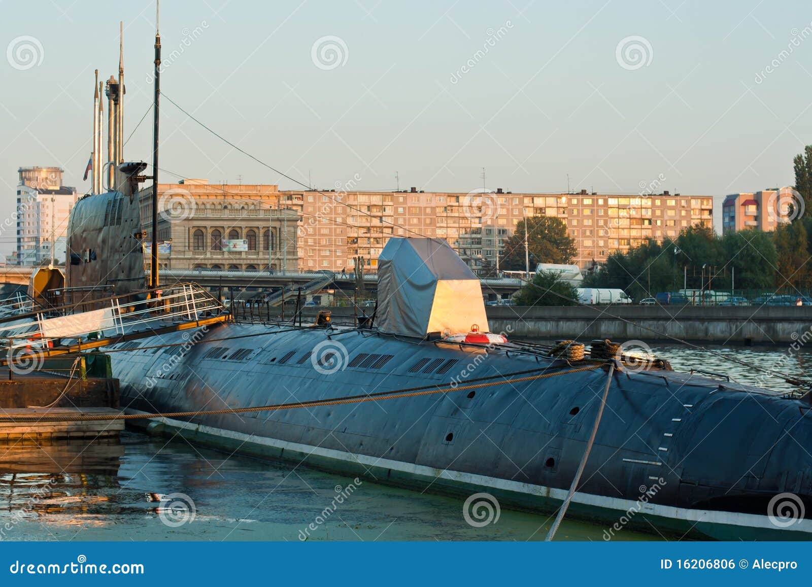 Submarine in marina stock photo. Image of defending, diesel 16206806