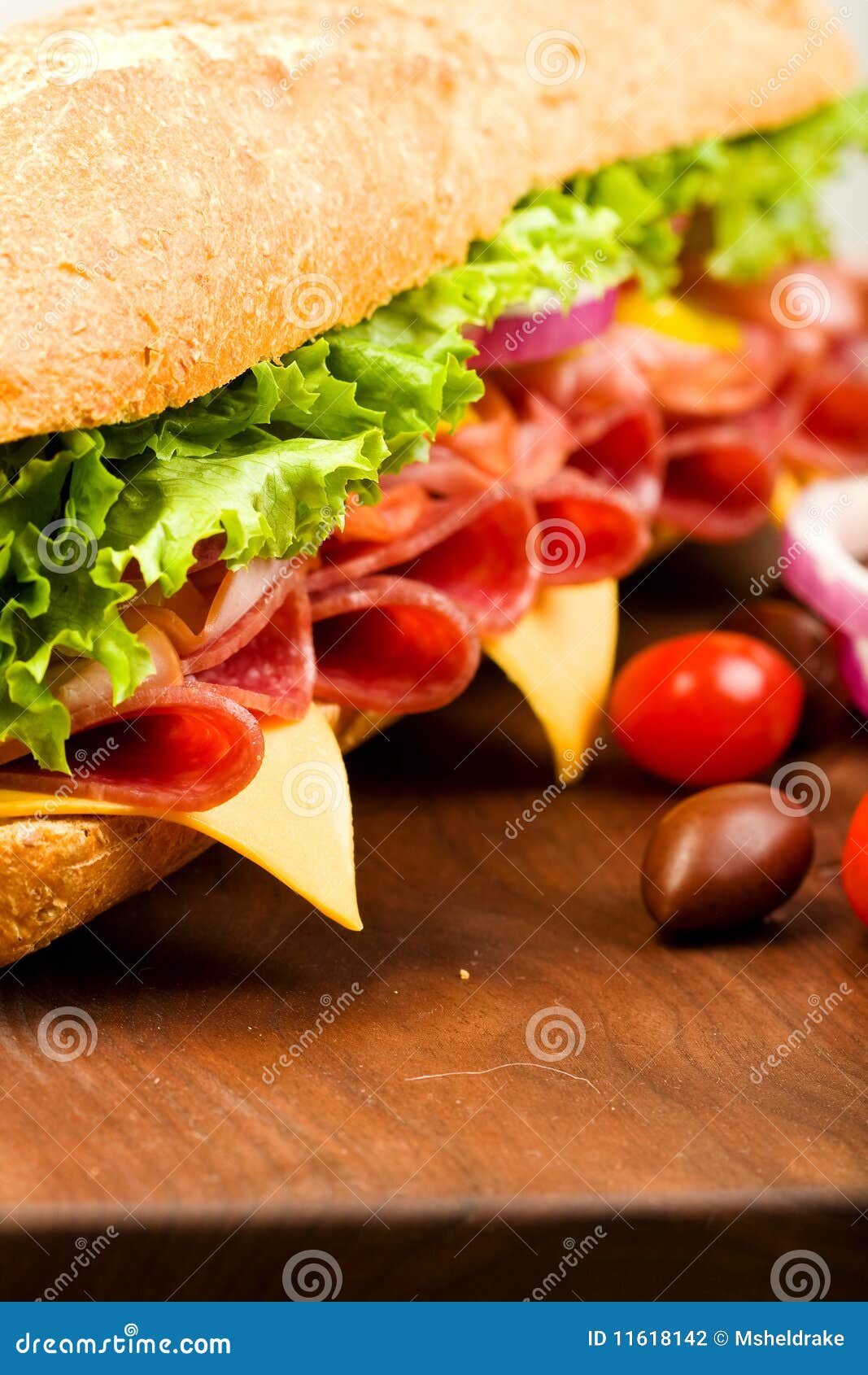 Submarine Sandwich stock photo. Image of cutting, onion 11618142