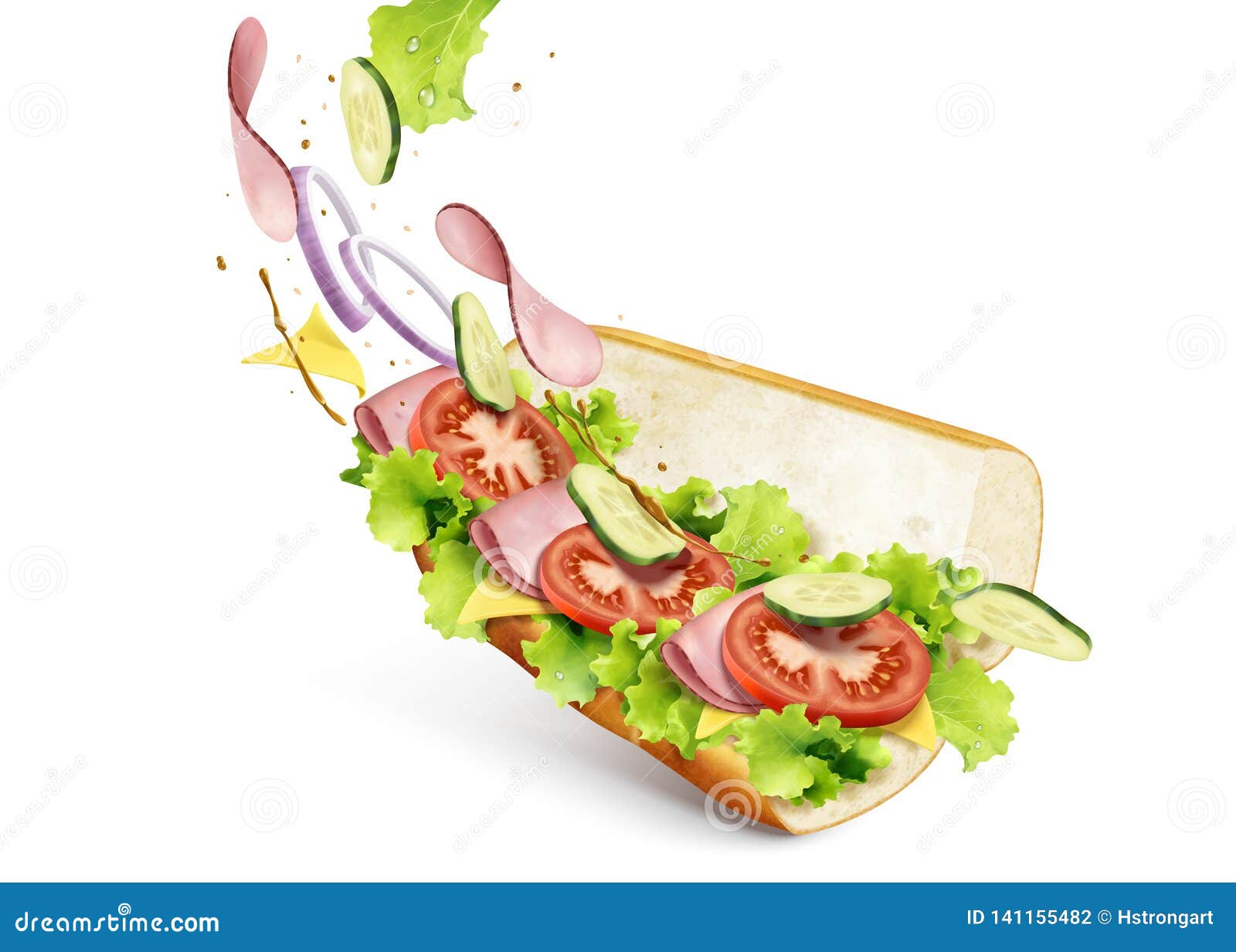 submarine sandwich with fillings