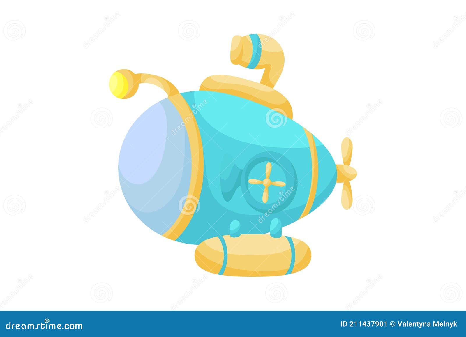submarino ou desenho animado batiscafo com periscópio 22418893