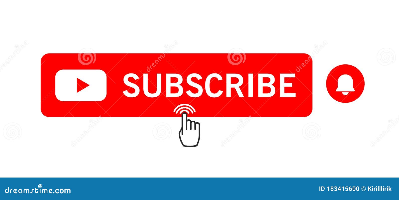 Subscribe Icon Shape Sign. Red Button Subscribe To Channel, Blog