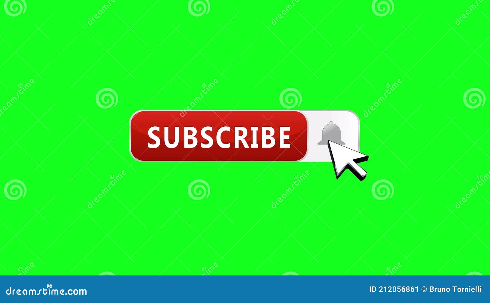 Subscribe Youtube Pointer Button Click Follow Green Screen Chroma Key  Animation Stock Video - Video of notification, subscribe: 212056861