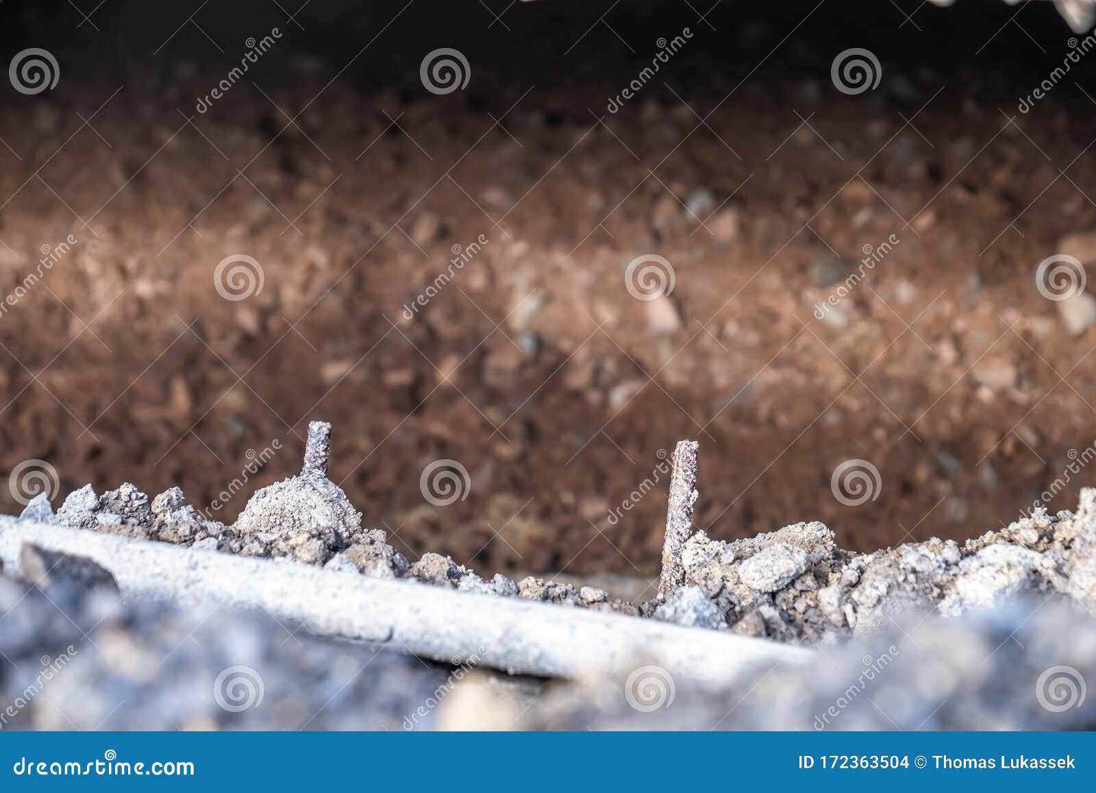 Subsidence Under a House Caused by a Broken Water Service Pipe Stock