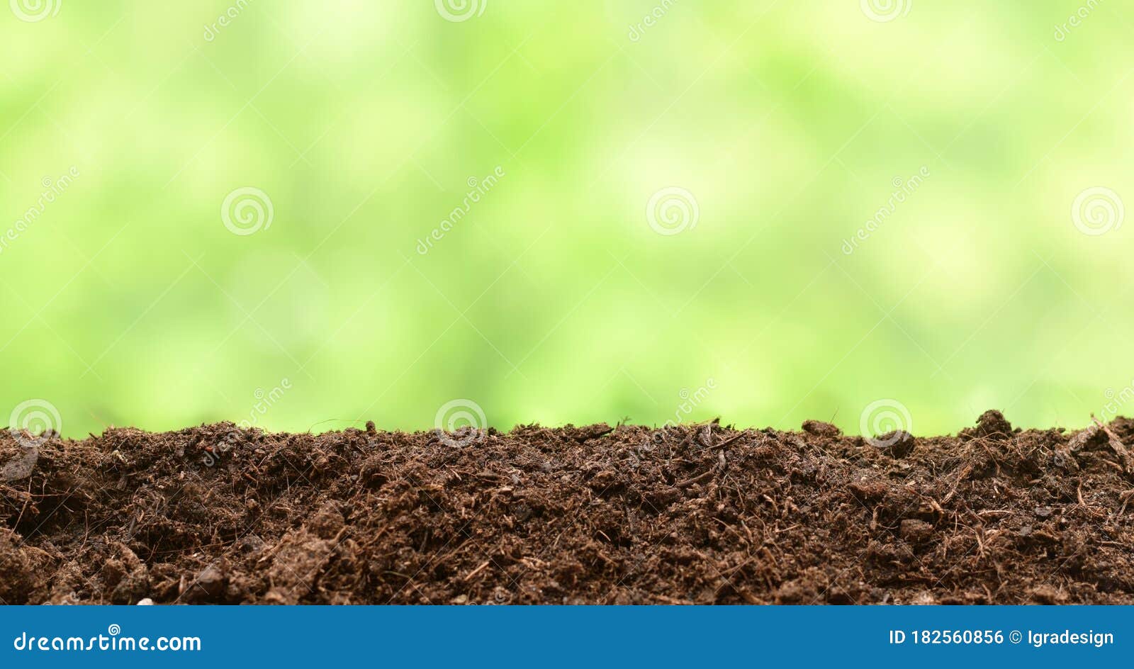 Substrate Soil As Border on Green Background Stock Photo Image of