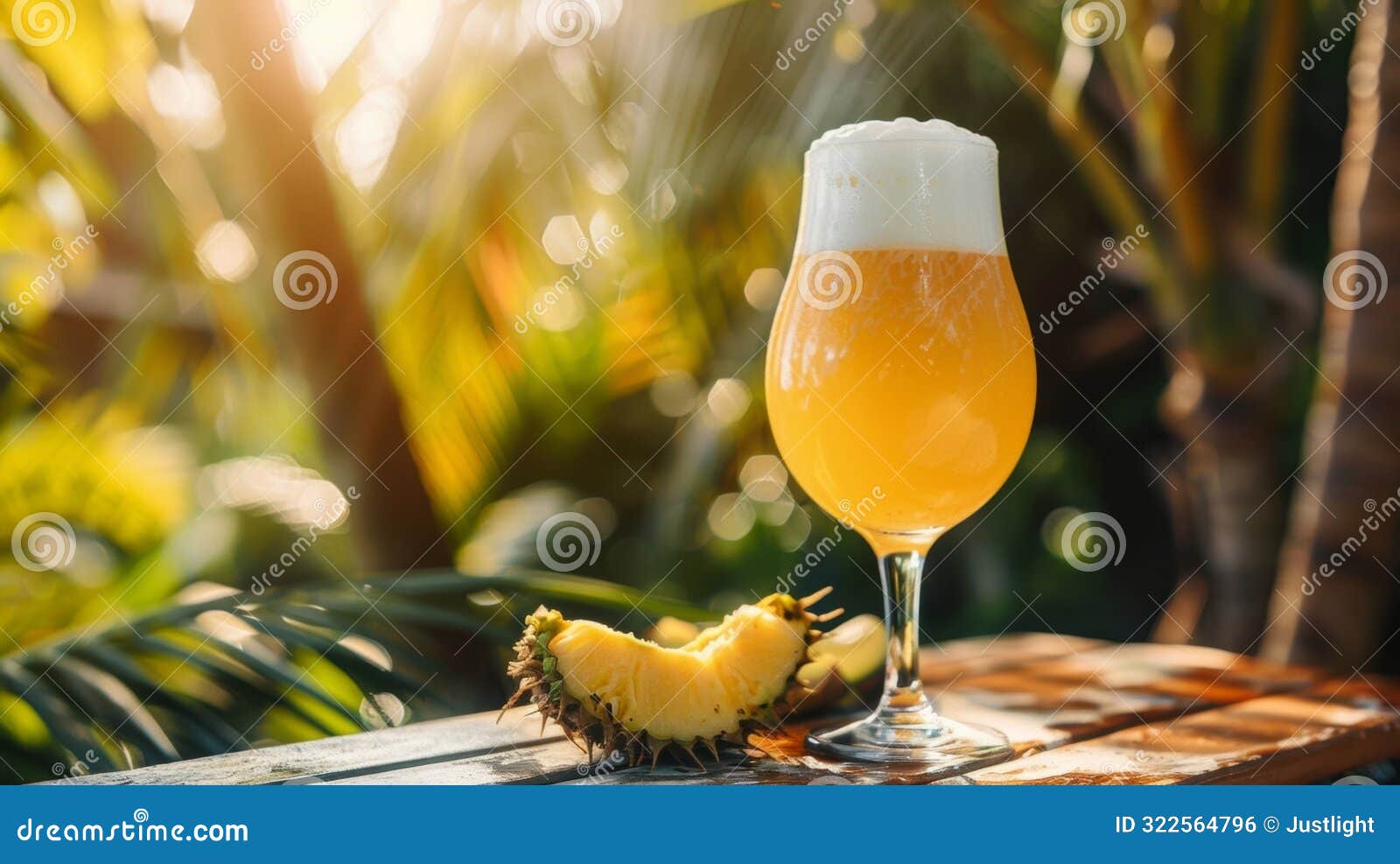 the subtle scent of tropical fruits intertwined with the aromas of freshly brewed beer creating an enticing sensory