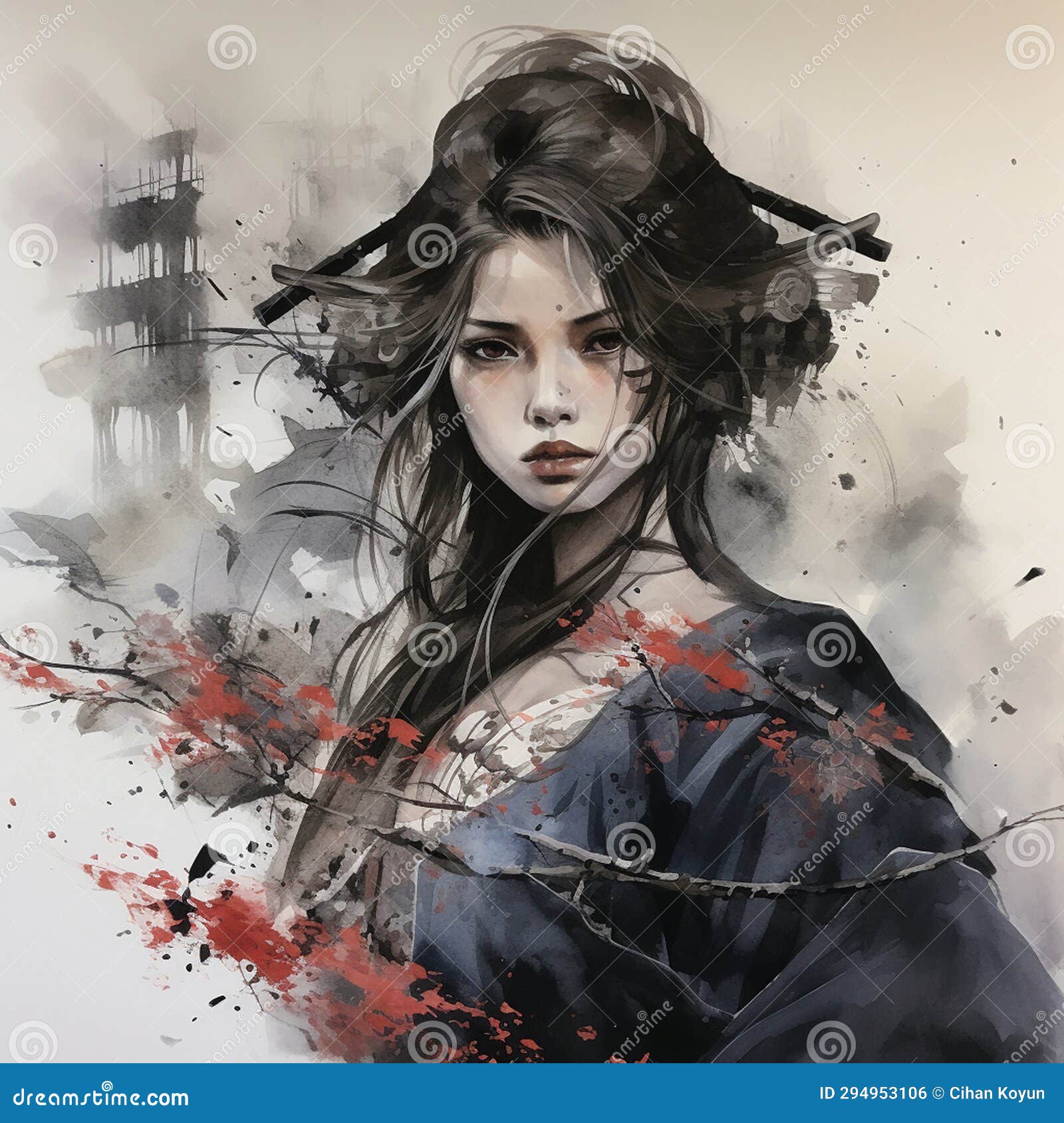 Subtle Sumie Painting stock illustration. Illustration of mspaint