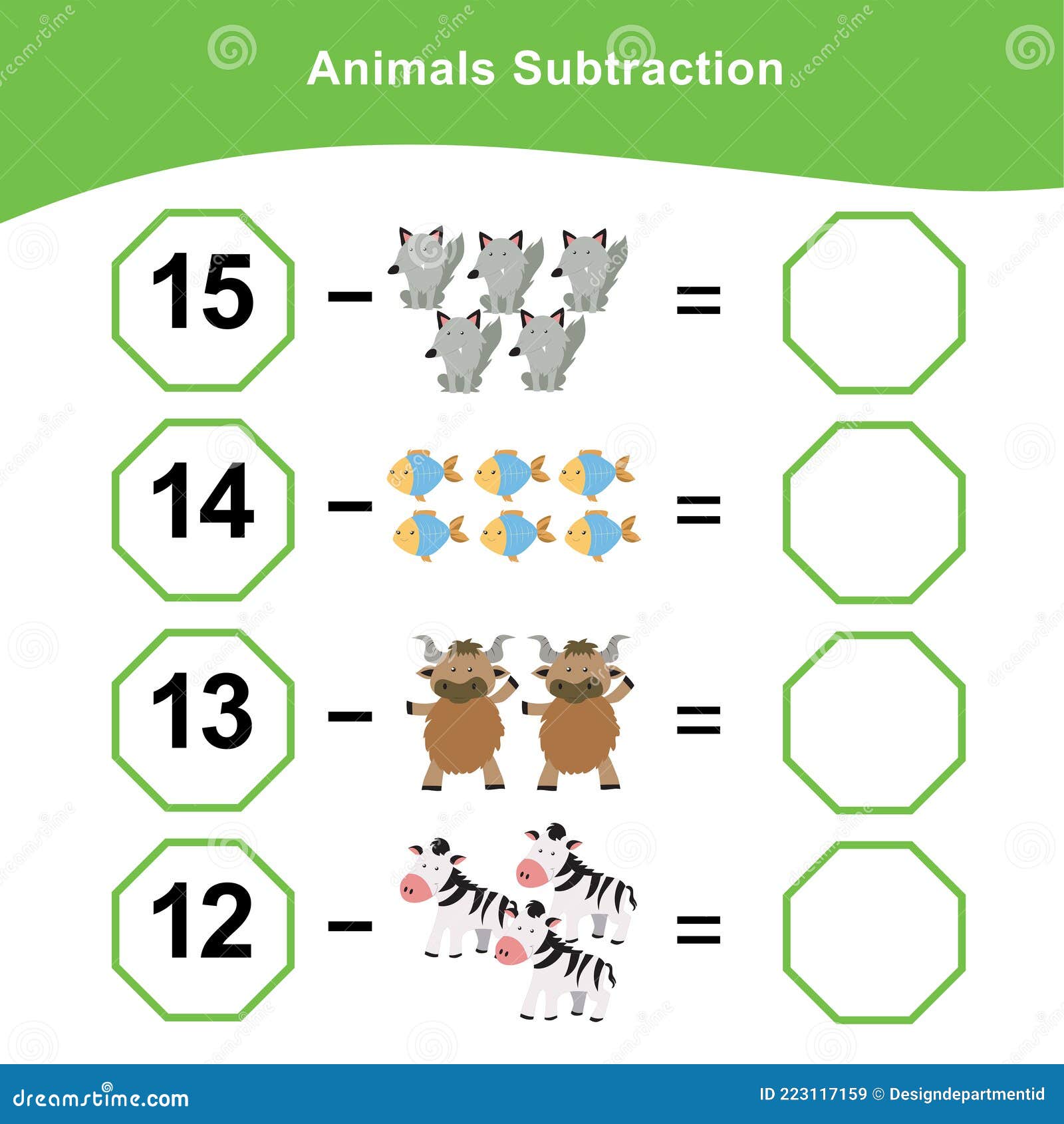 Contar jogo de animais para crianças