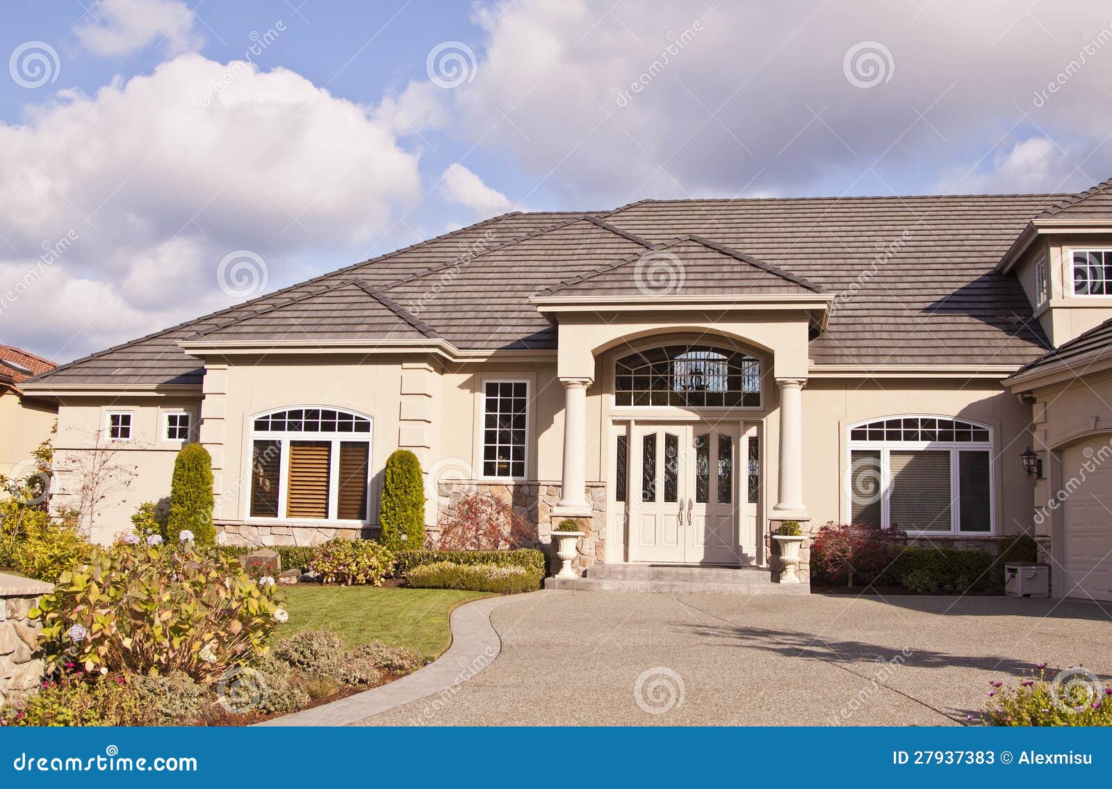 Suburban house stock image. Image of home, door, entry - 27937383