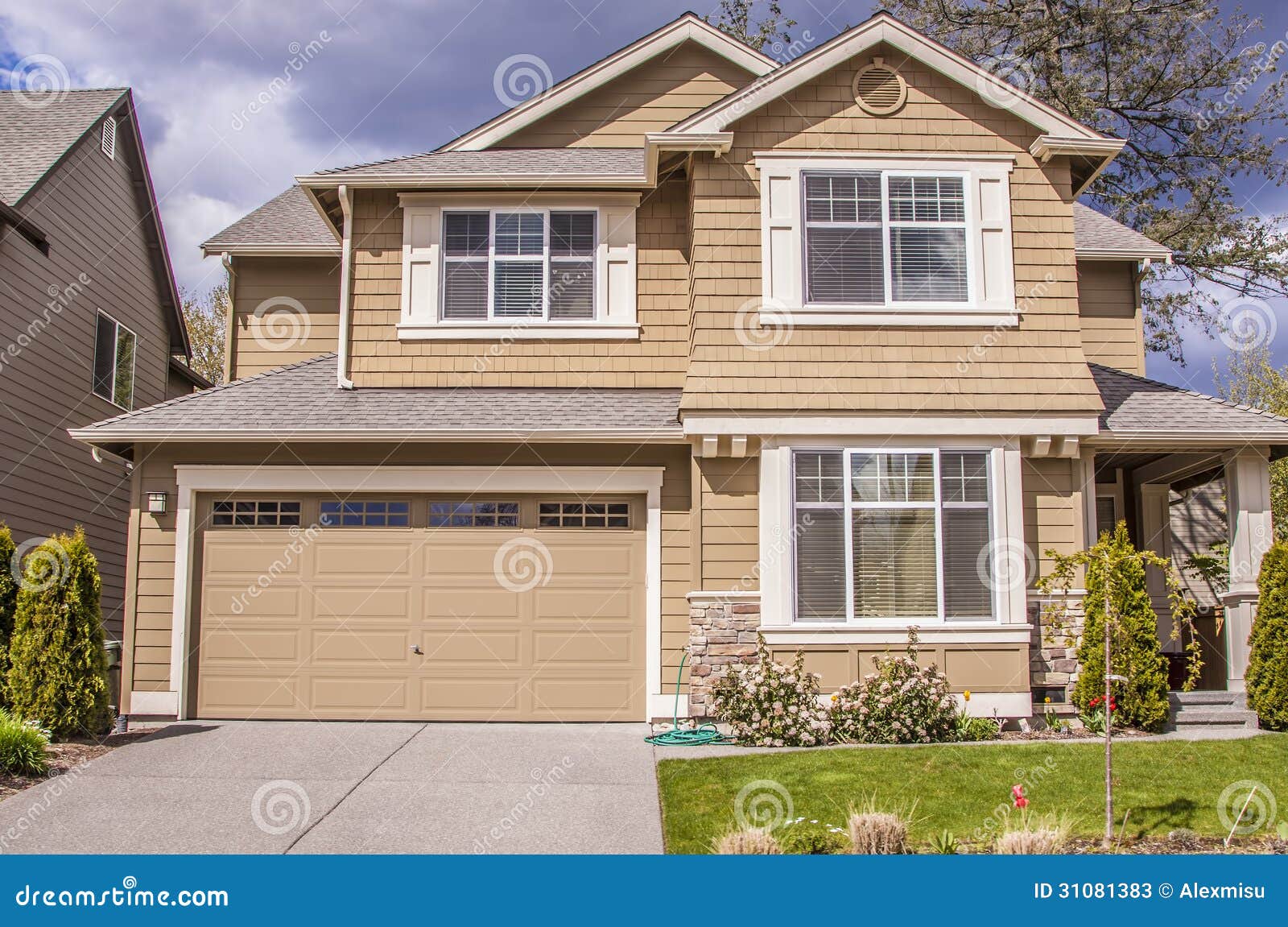 Suburban house stock image. Image of house, expensive - 31081383