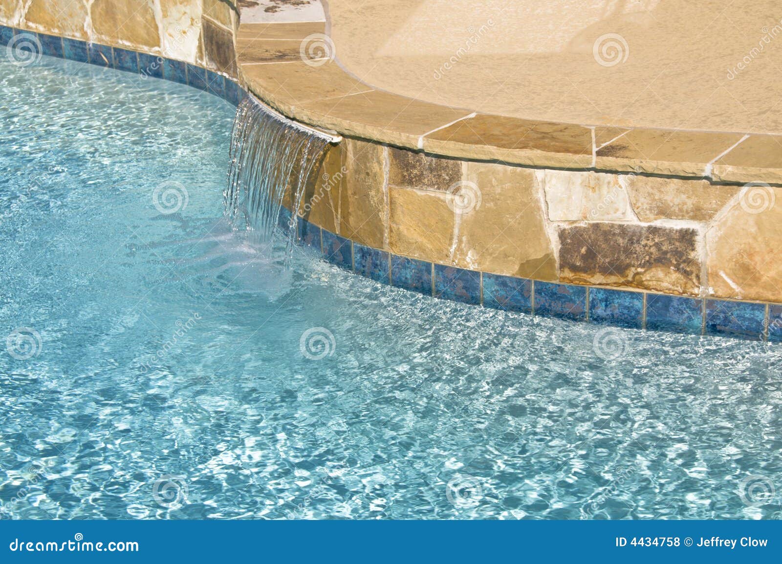 suburban pool water feature