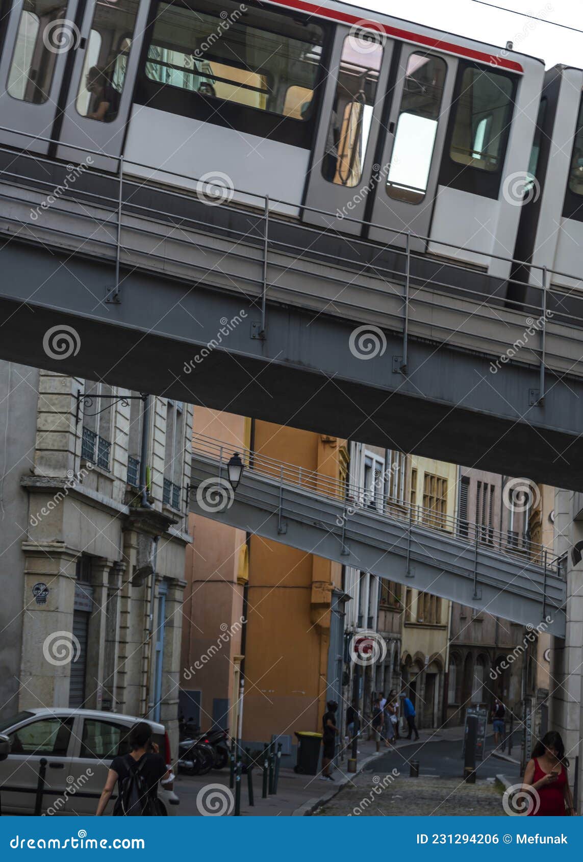 Subway in Lyon, Above the Street. Editorial Photo Image of subway