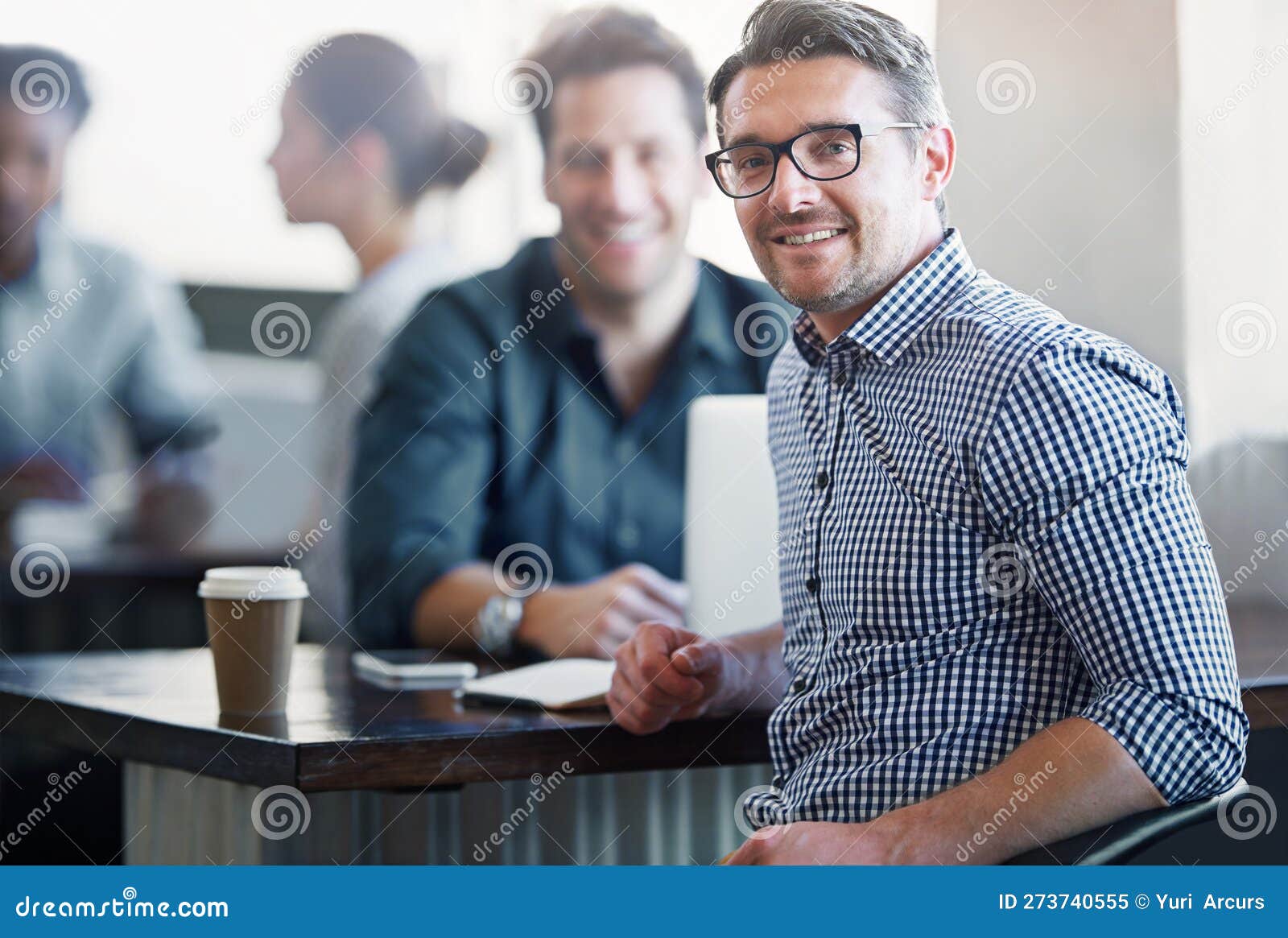 Success Achieved. Portrait of a Two Colleagues Having a Talk Over ...