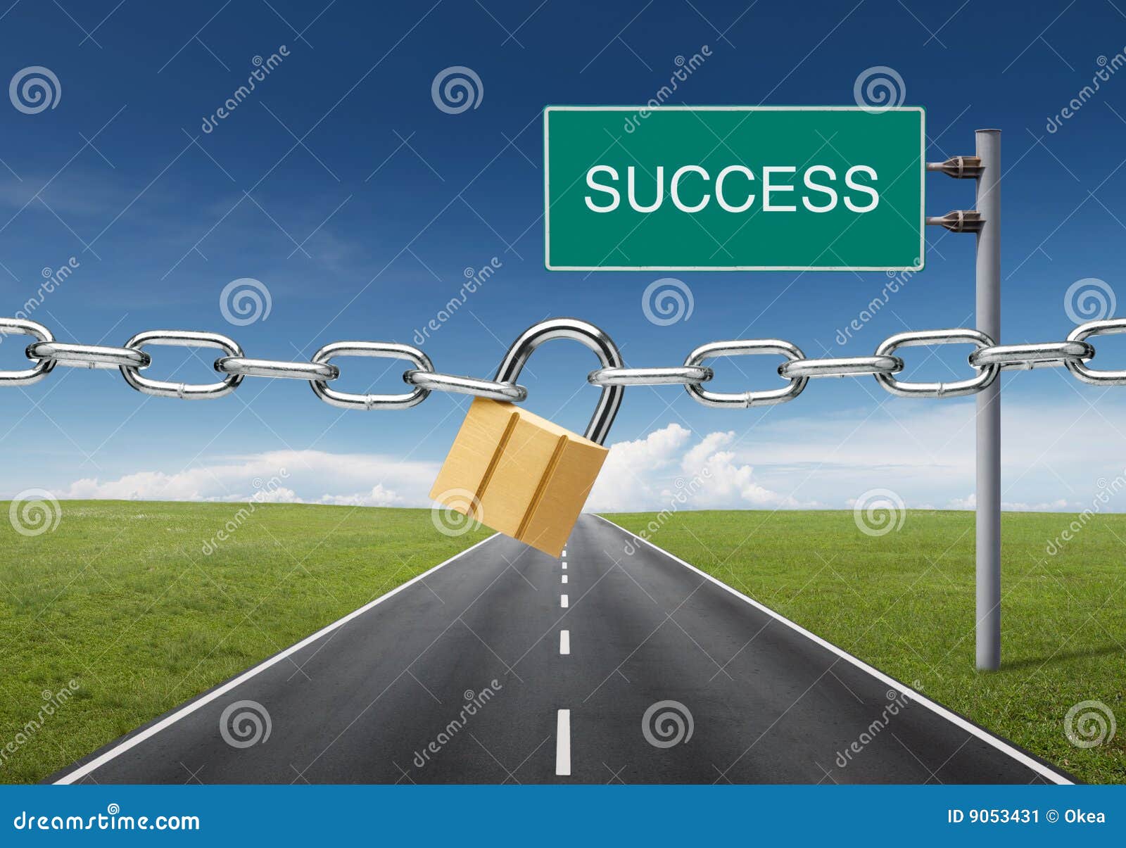 Success blocked stock image. Image of landscape, chain 9053431