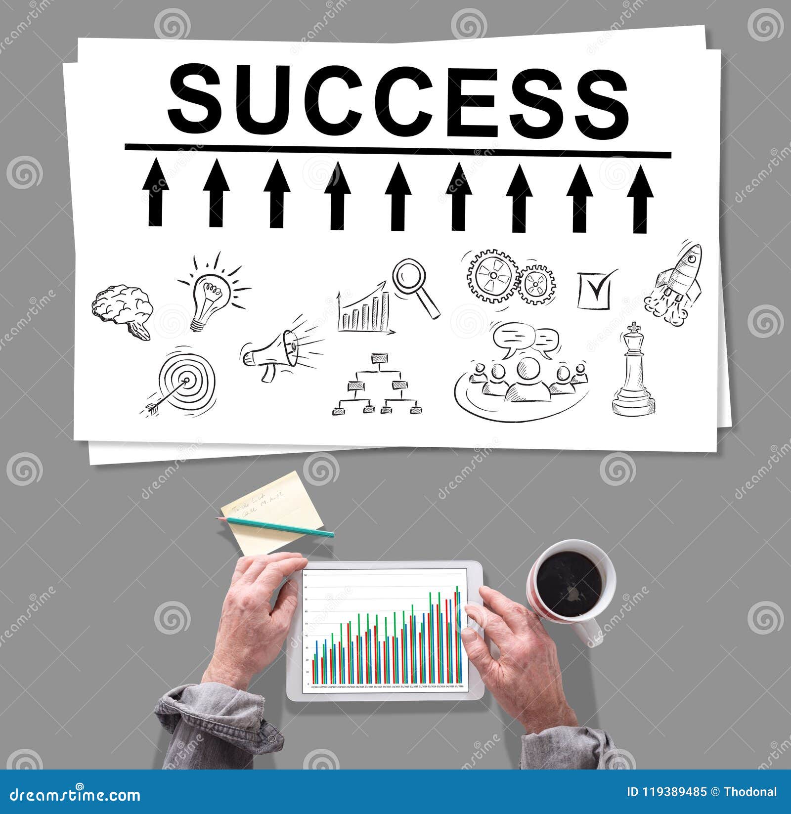 Success Concept Placed on a Desk Stock Image Image of success, vision