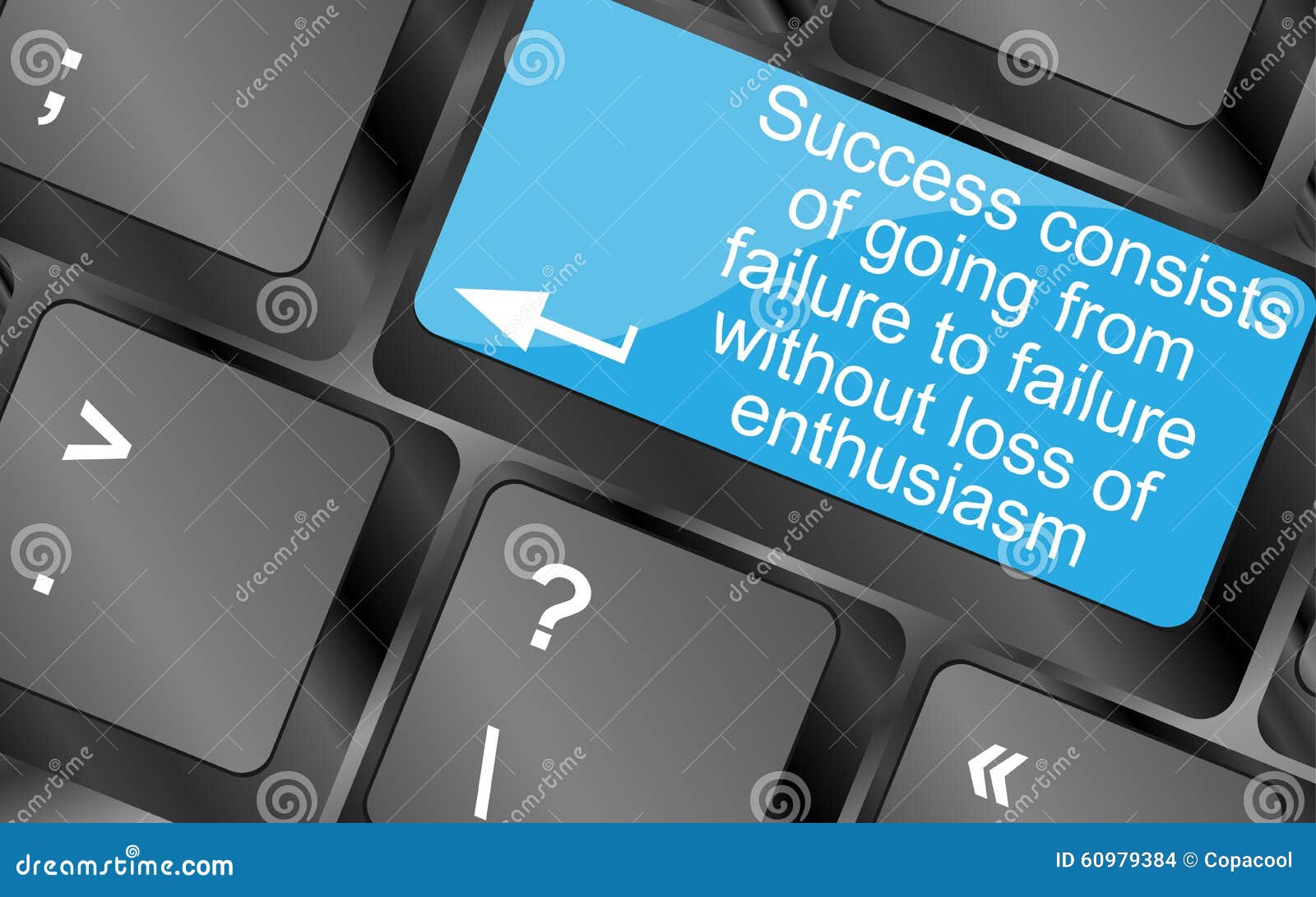 success consists of going from failure to failure without loss of enthusiasm