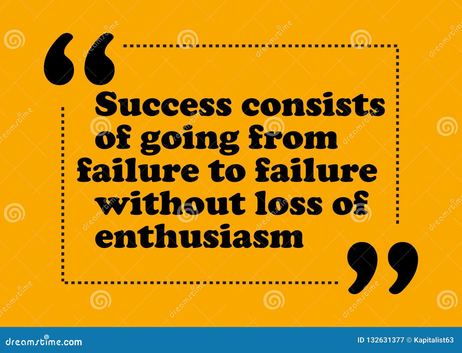 success consists of going from failure to failure without loss of enthusiasm inspirational quote business card