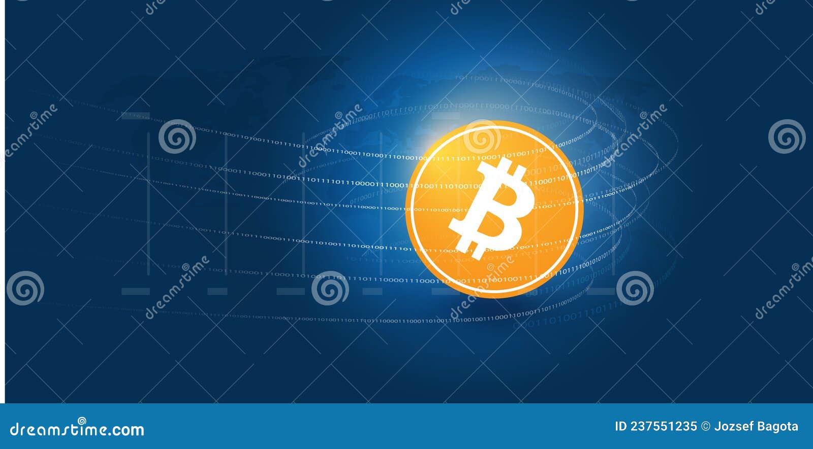 Success in Cryptocurrency Investment - Dark Blue Bit Coin Concept Design,  Presentation Template - Vector Illustration Stock Vector - Illustration of  background, economics: 237551235