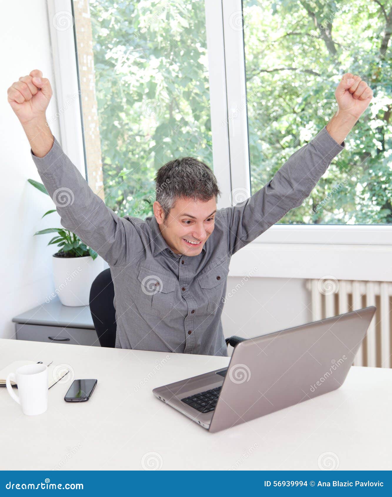 Success! stock photo. Image of computer, good, achievement 56939994