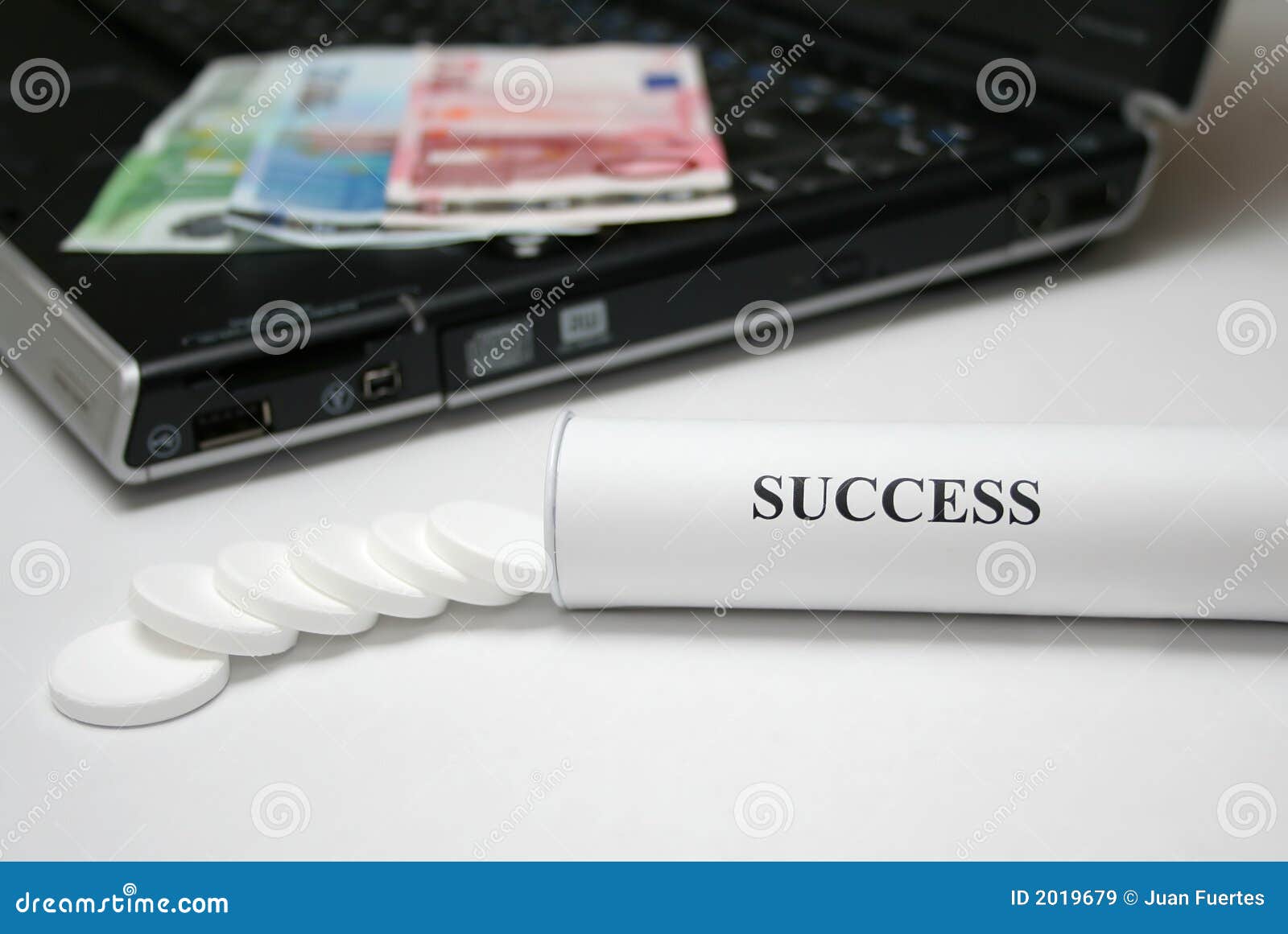 Success tablets stock image. Image of fifty, bills, 2019679