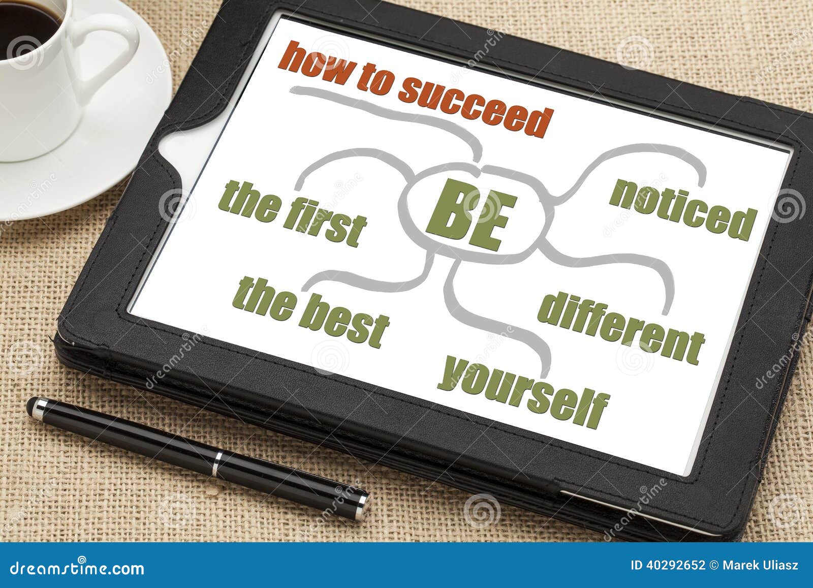 Success Tips on Digital Tablet Stock Photo Image of noticed, advice