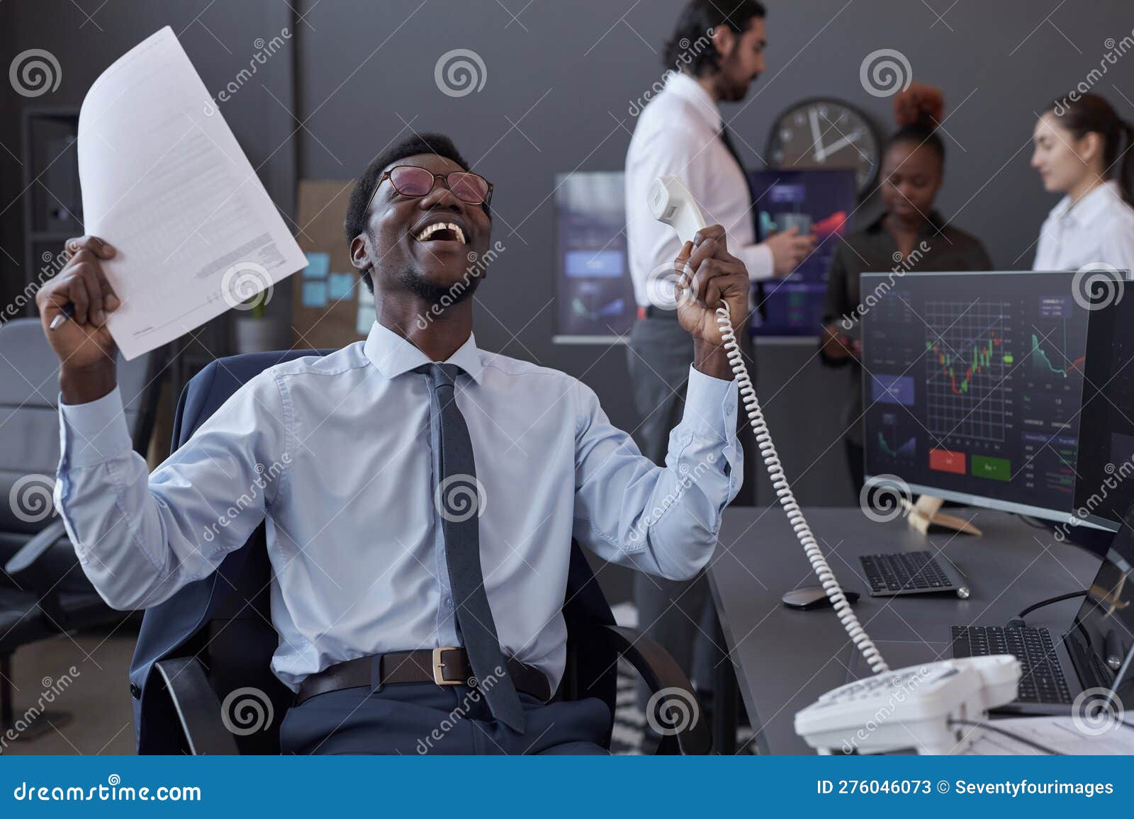 Successful Broker Winning the Deal Stock Image Image of consultant