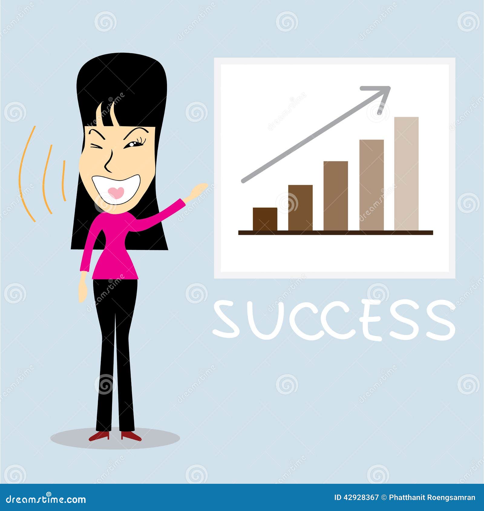 Successful Business Woman. Cartoon Character Stock Vector - Illustration of  financial, analyst: 42928367