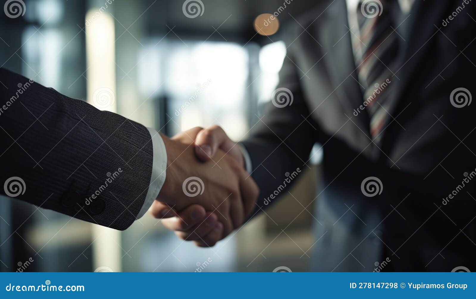 Successful Businessmen Seal Agreement with a Handshake Generated by AI
