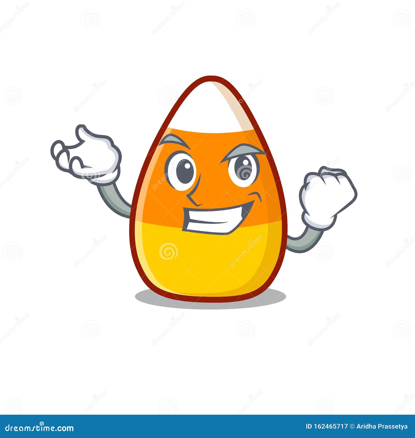 Successful Candy Corn Cartoon with Character Shape Stock Vector