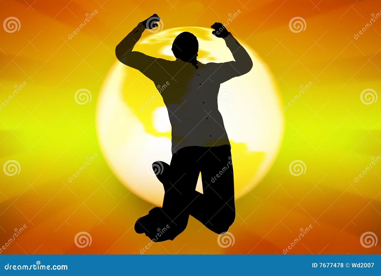 Successful expression jump stock illustration. Illustration of emotion