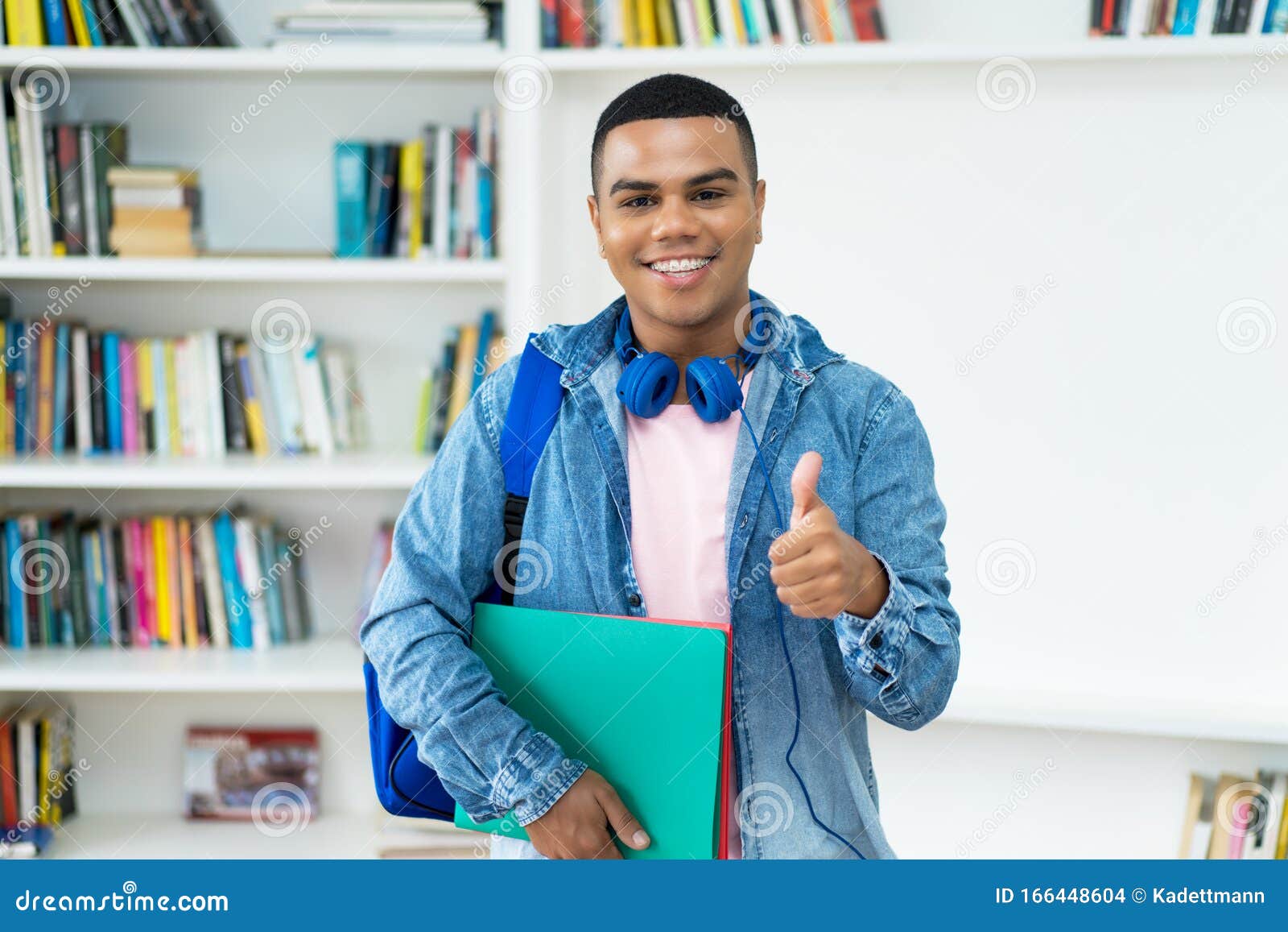 Successful Mexican Male Student with Braces Stock Photo Image of
